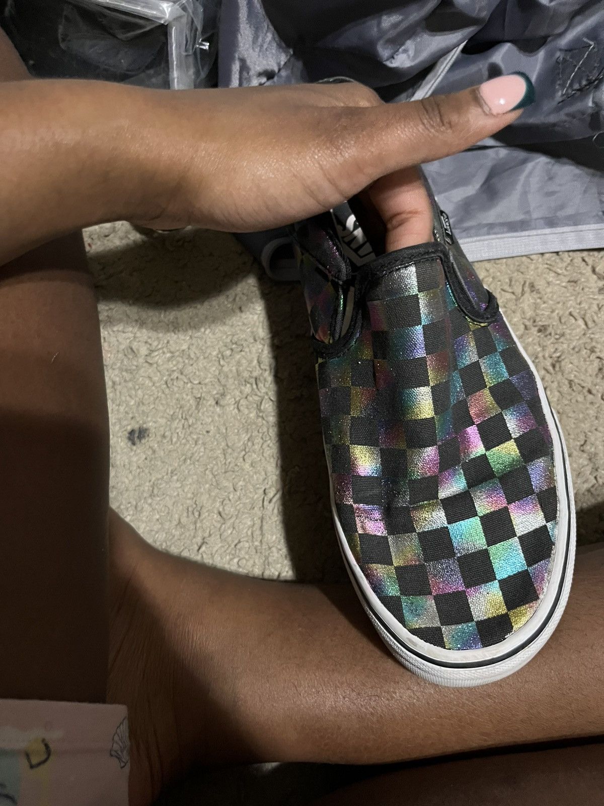 Vans Checkered colorful vans slip on shoes. Size US 8.5 / IT 38.5 - 7 Thumbnail
