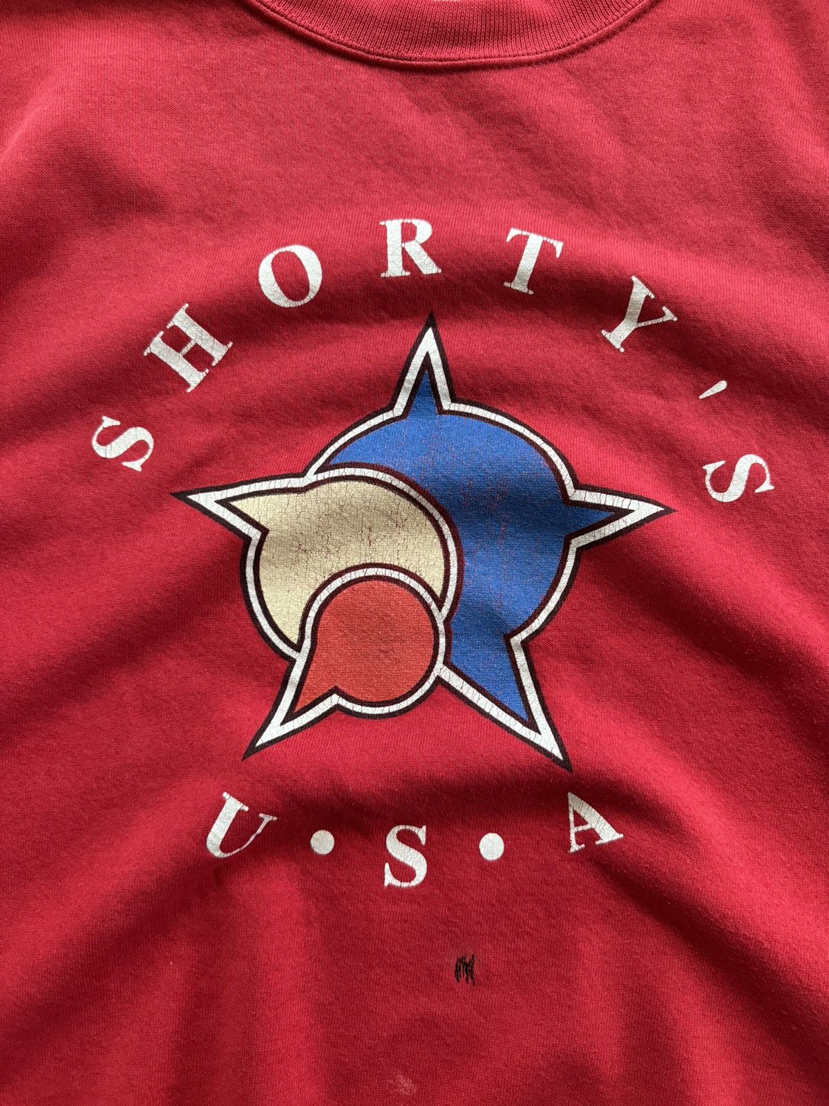 Shorty's Skateboards × Spitfire × Vintage Vintage 90s Shorty’s Skateboarding USA Faded Red Sweatshirt Size US L / EU 52-54 / 3 - 3 Thumbnail