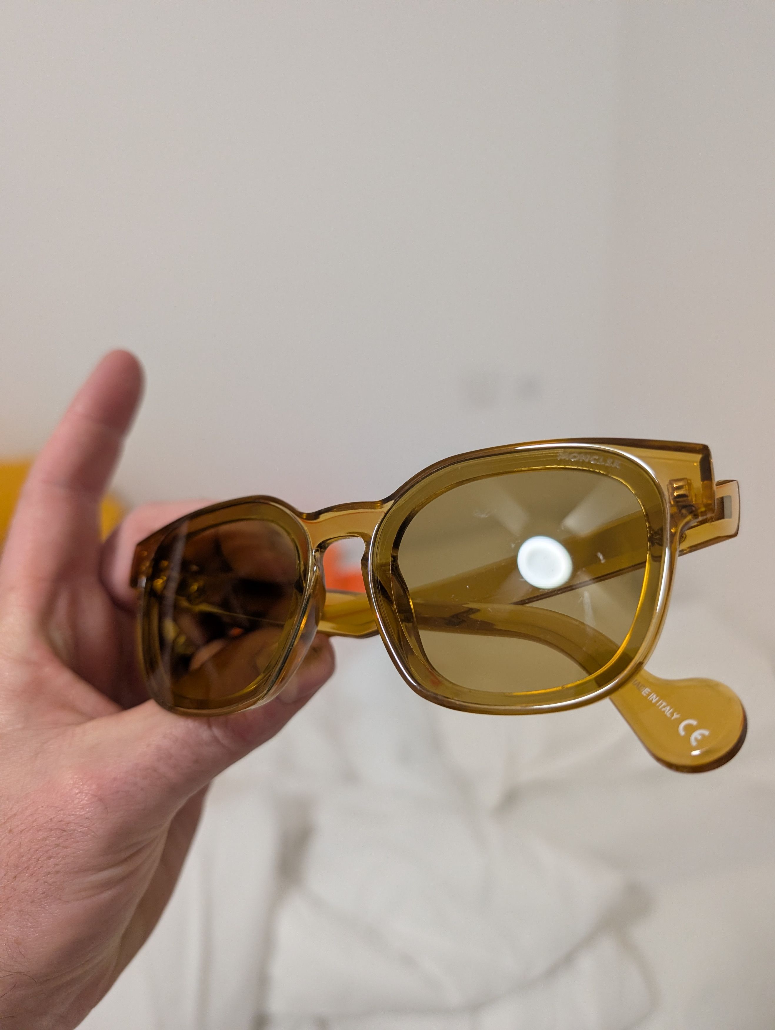 Moncler Moncler ML0086 39E SHINY YELLOW 57/15/150 UNISEX Sunglasses Size ONE SIZE - 3 Thumbnail
