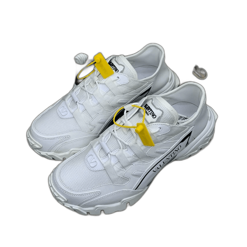 Valentino Valentino White Low-Top Running Shoes Size 43 Size US 10.5 / EU 43-44 - 1 Thumbnail
