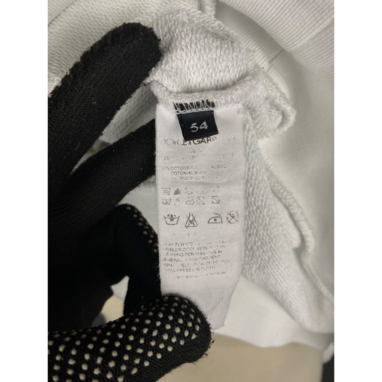 Dolce & Gabbana Dolce&Gabanna James Dean Big Logo Men's White Hoodie Sweater Size US XL / EU 56 / 4 - 10 Thumbnail
