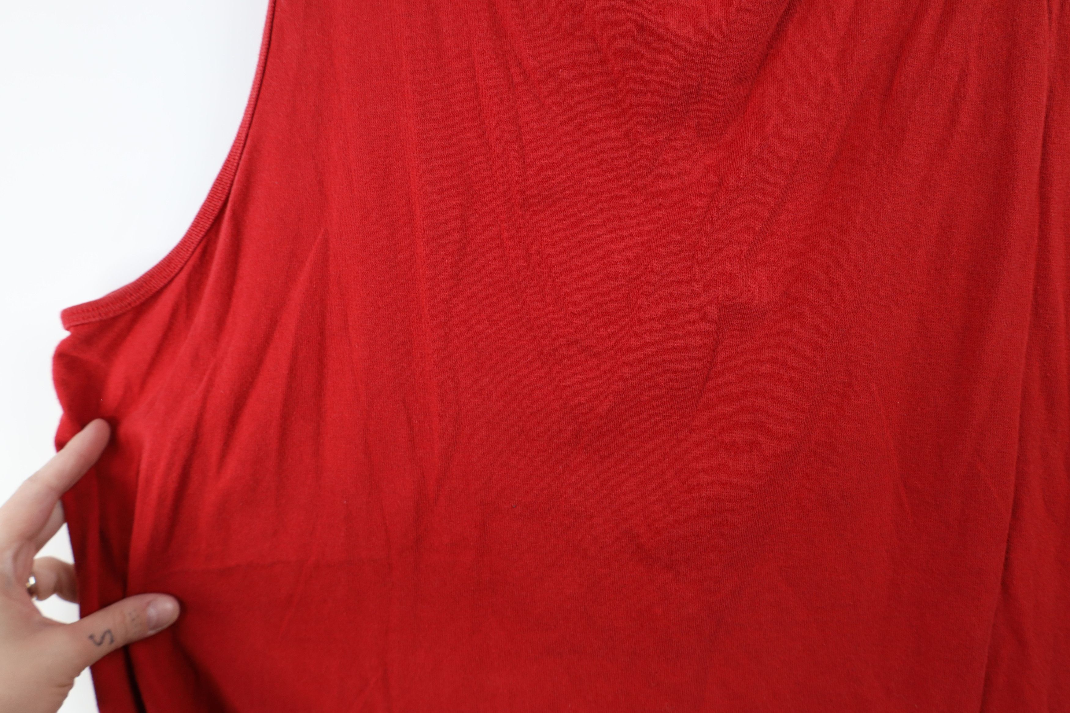 Tommy Hilfiger × Vintage Vintage Y2K 2001 Tommy Hilfiger Spell Tank Top T-Shirt Red Size US XXL / EU 58 / 5 - 10 Thumbnail
