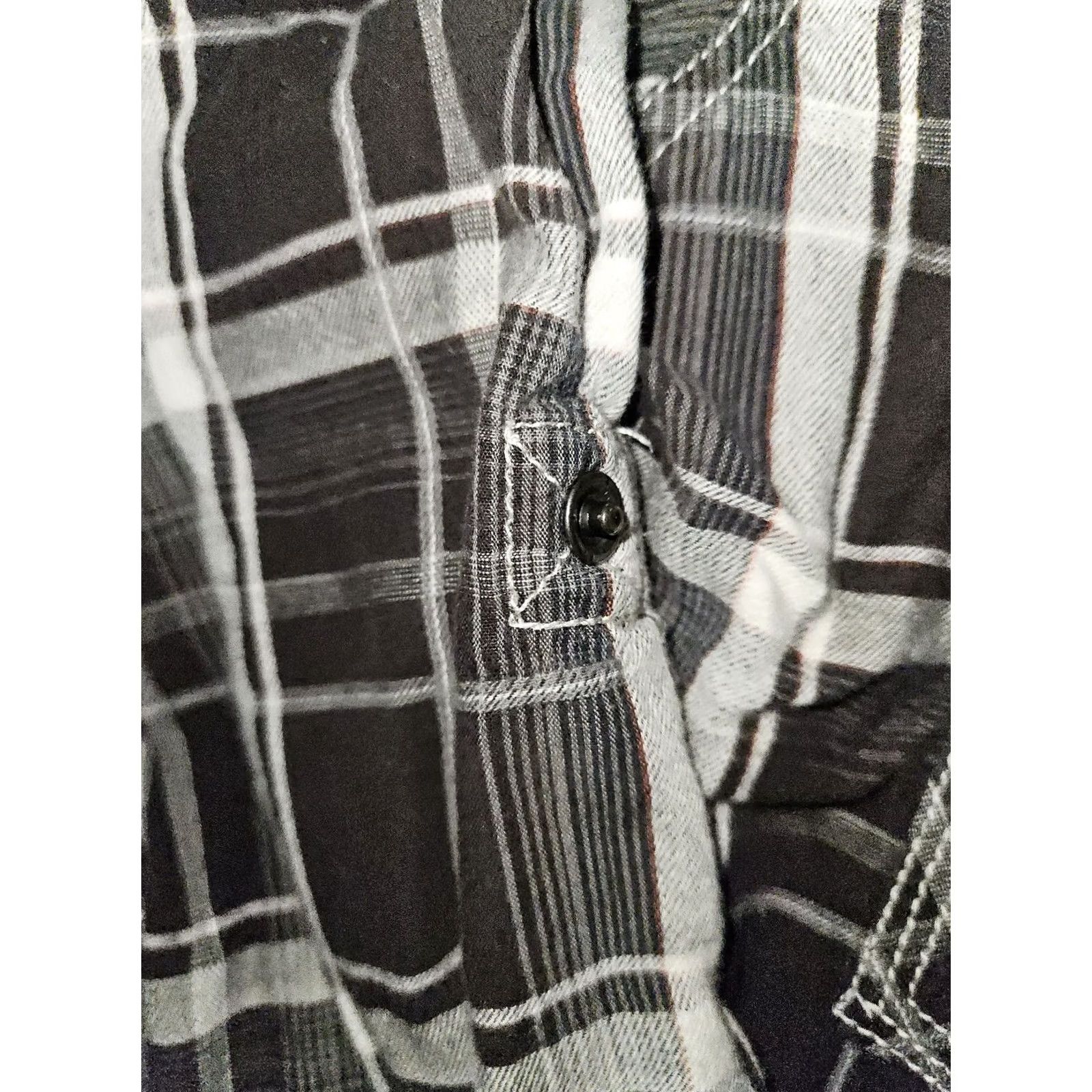 BKE BKE Shirt Mens Medium Brown White Plaid Long Sleeve Pearl Snap Western Top Size US M / EU 48-50 / 2 - 6 Thumbnail