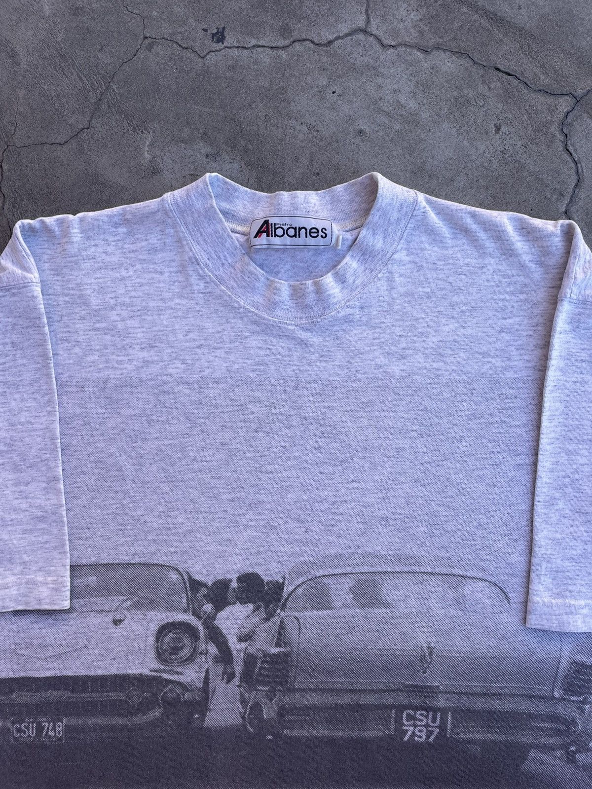 Vintage 1990s Kissing: Vintage Boxy T-Shirt, Double Stitch Size US L / EU 52-54 / 3 - 2 Thumbnail