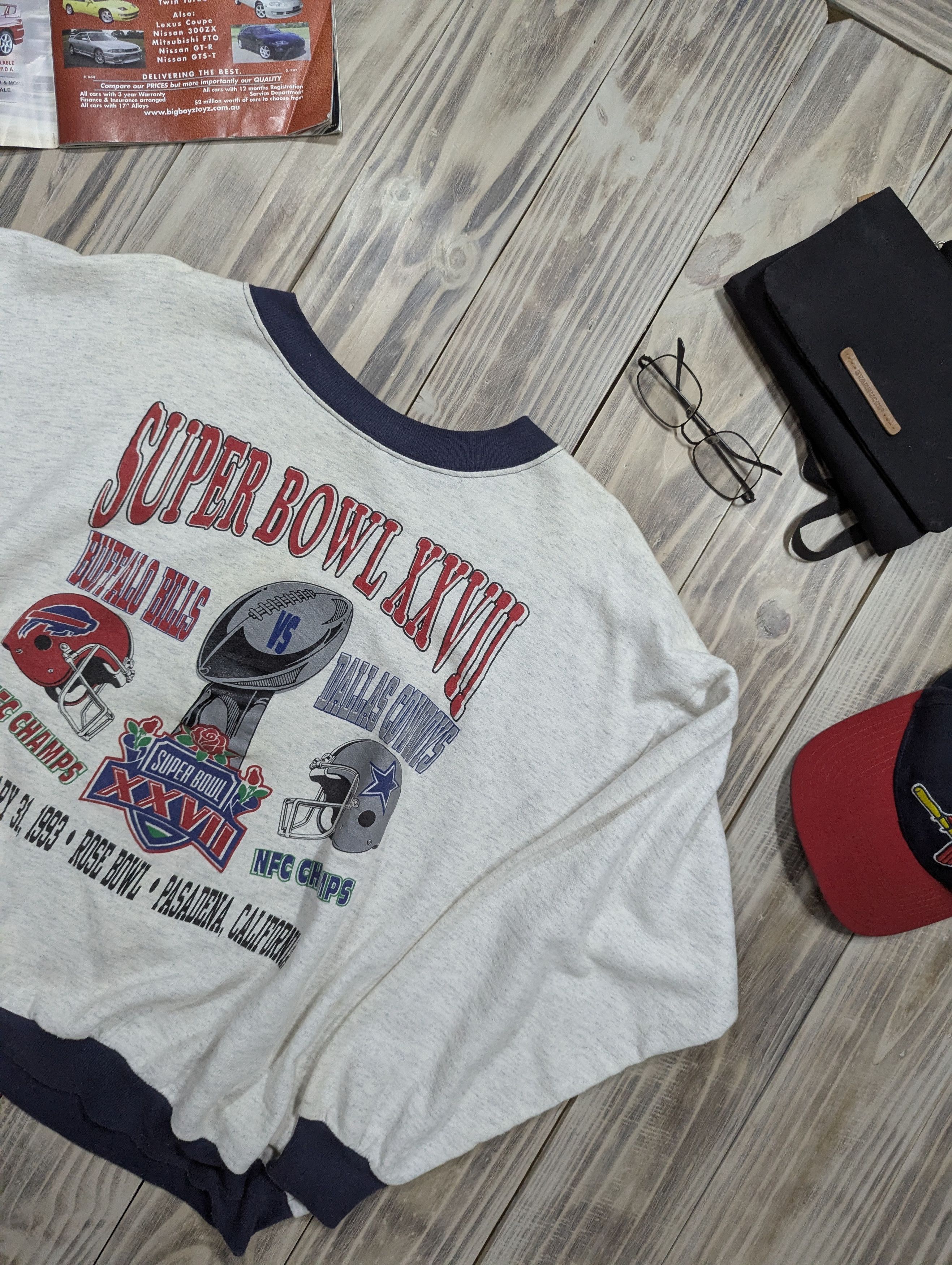 NFL × Vintage Superbowl 1993 Buffalo bills vs Dallas Cowboys Sweatshirt Size US XL / EU 56 / 4 - 3 Thumbnail