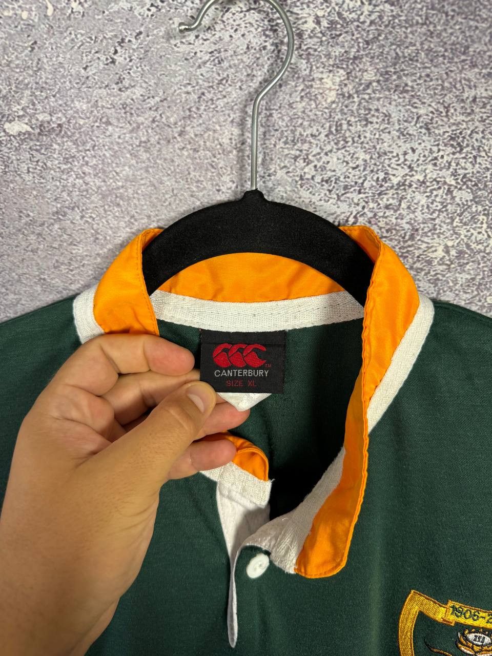 Canterbury of New Zealand South Africa Springbok Limited Edition Centenary Rugby Shirt Size US XL / EU 56 / 4 - 10 Thumbnail