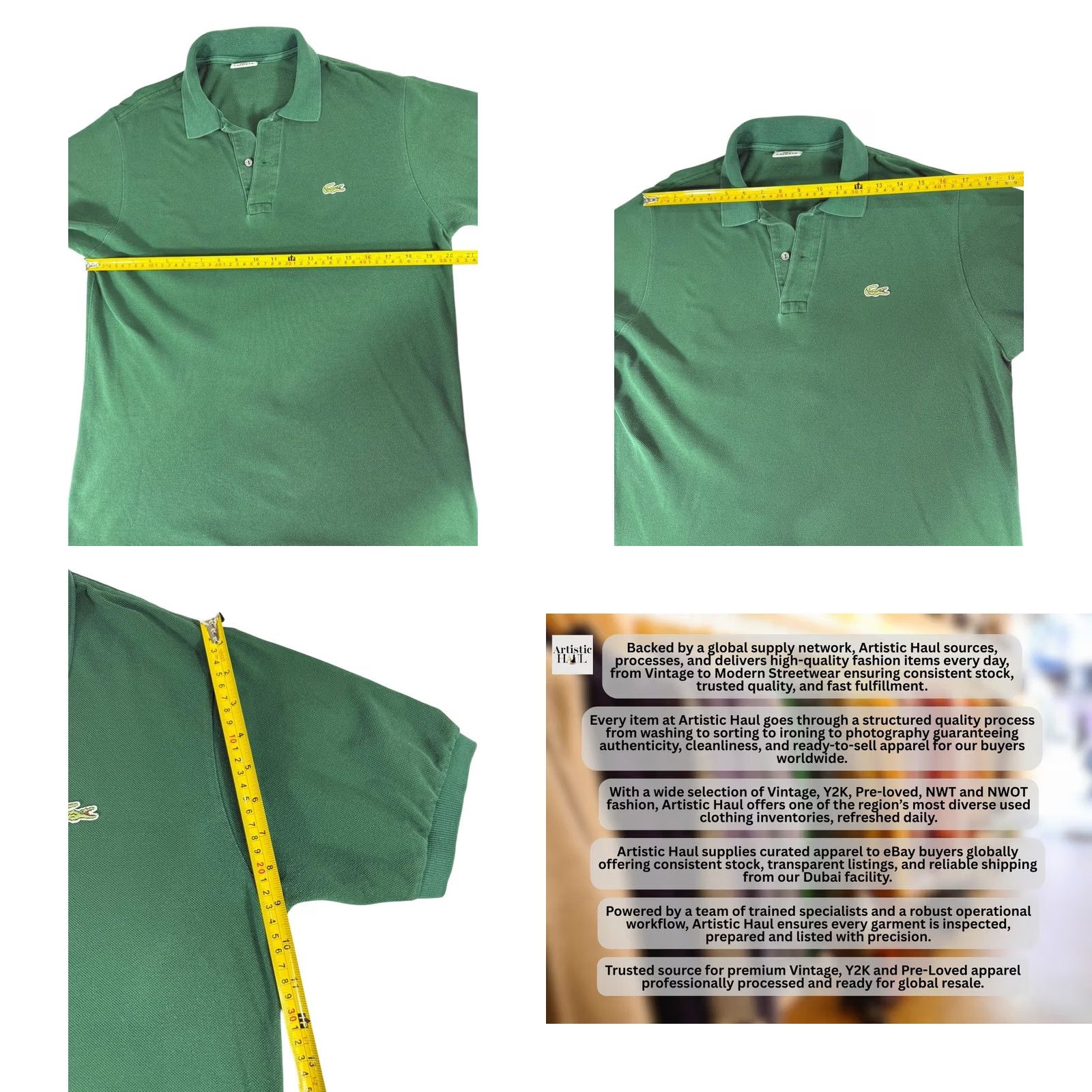 Lacoste Lacoste Polo Shirt Mens Green Polo Classic Fit Short Sleeve Cotton Size 4 Size US S / EU 44-46 / 1 - 8 Thumbnail