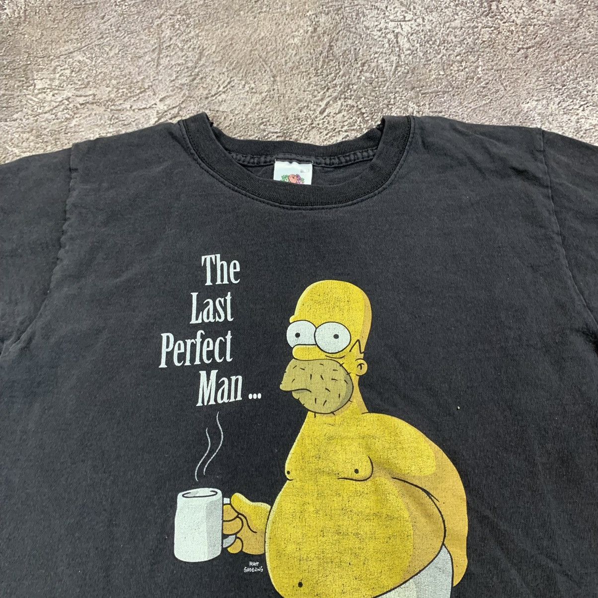 Vintage VINTAGE 90S HUMOR TEE SIMPSONS HOMER THE LAST PERFECT MAN Size US S / EU 44-46 / 1 - 4 Thumbnail