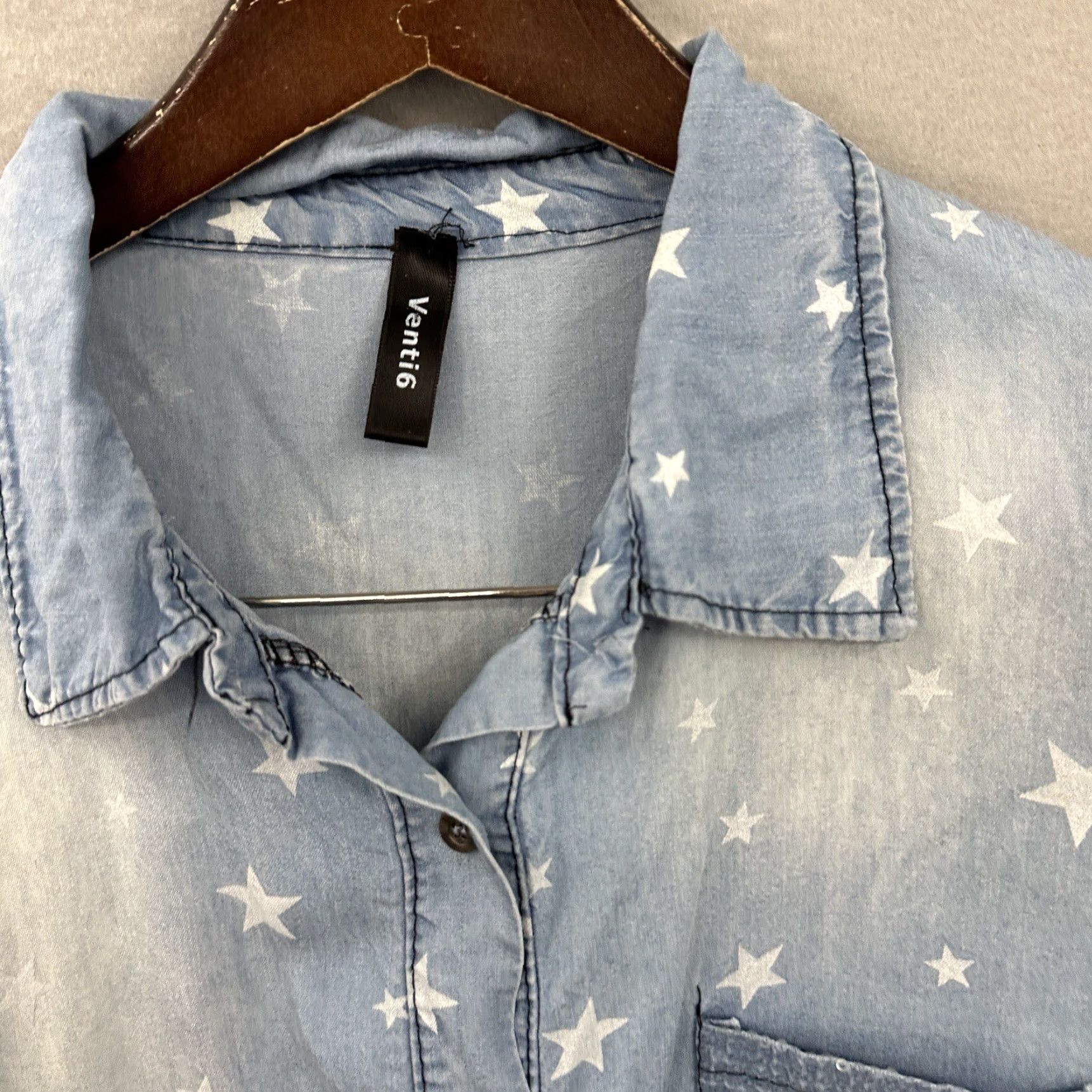 Vintage Venti6 Shirt Womens M Western Stars Chambray Read y2k Size M / US 6-8 / IT 42-44 - 5 Thumbnail