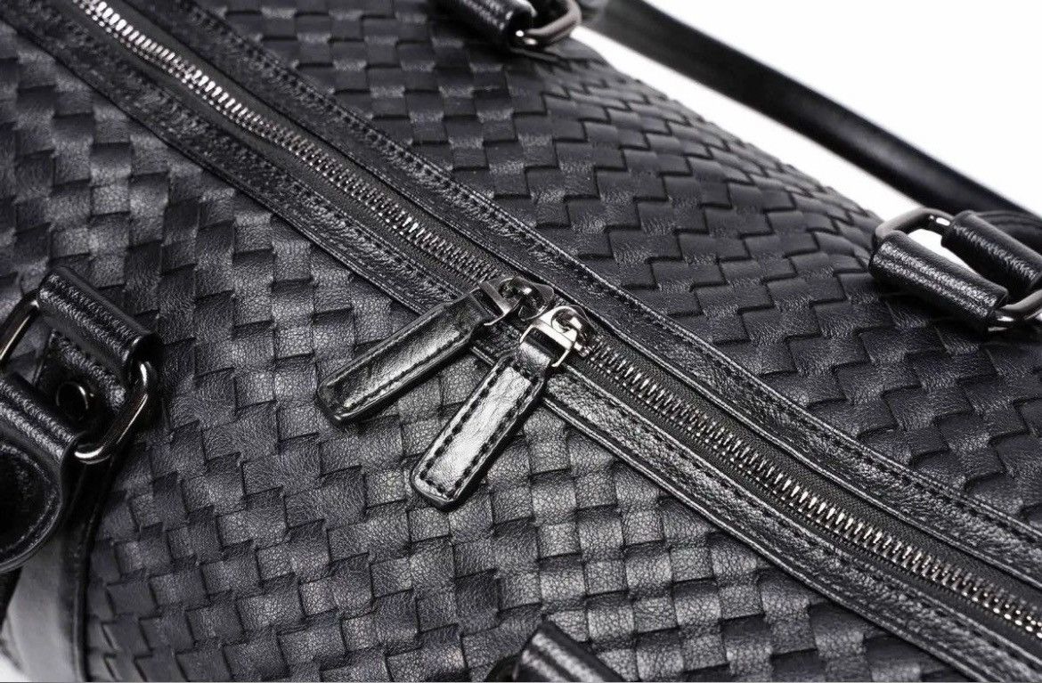 Japanese Brand × Vintage Outdoor retro woven travel duffle bag pu leather Size ONE SIZE - 8 Thumbnail