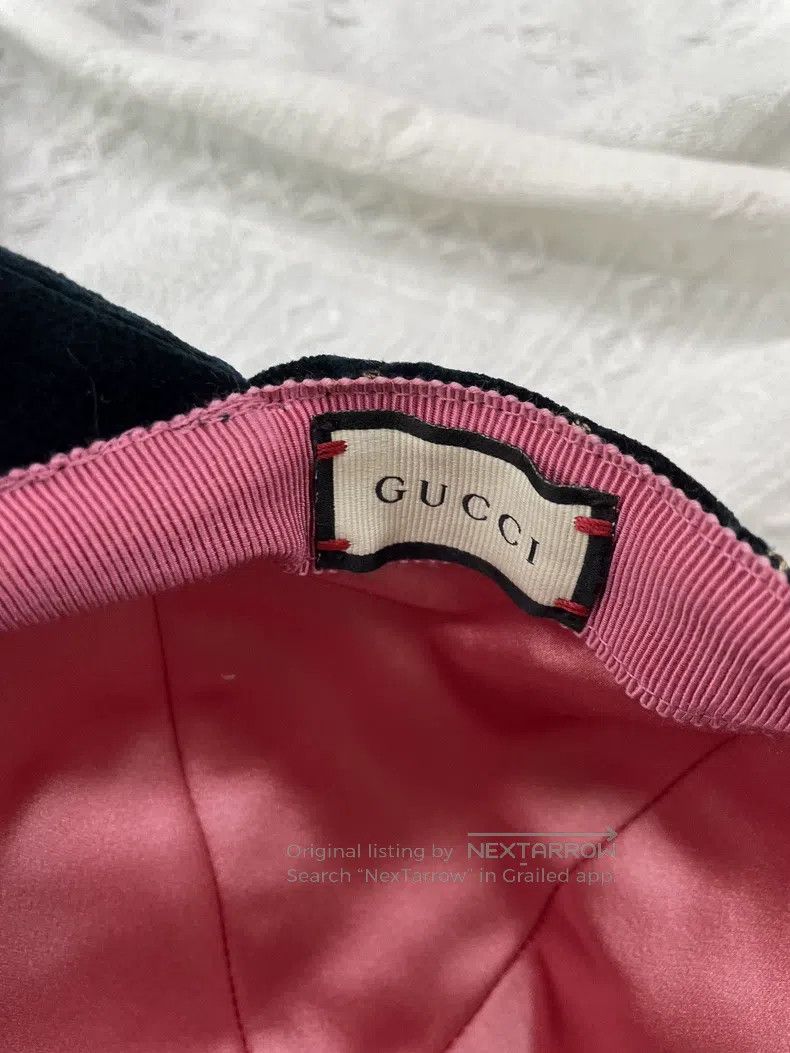 Gucci Gucci Size56 Blue velvet full double G full logo cap Size ONE SIZE - 5 Thumbnail