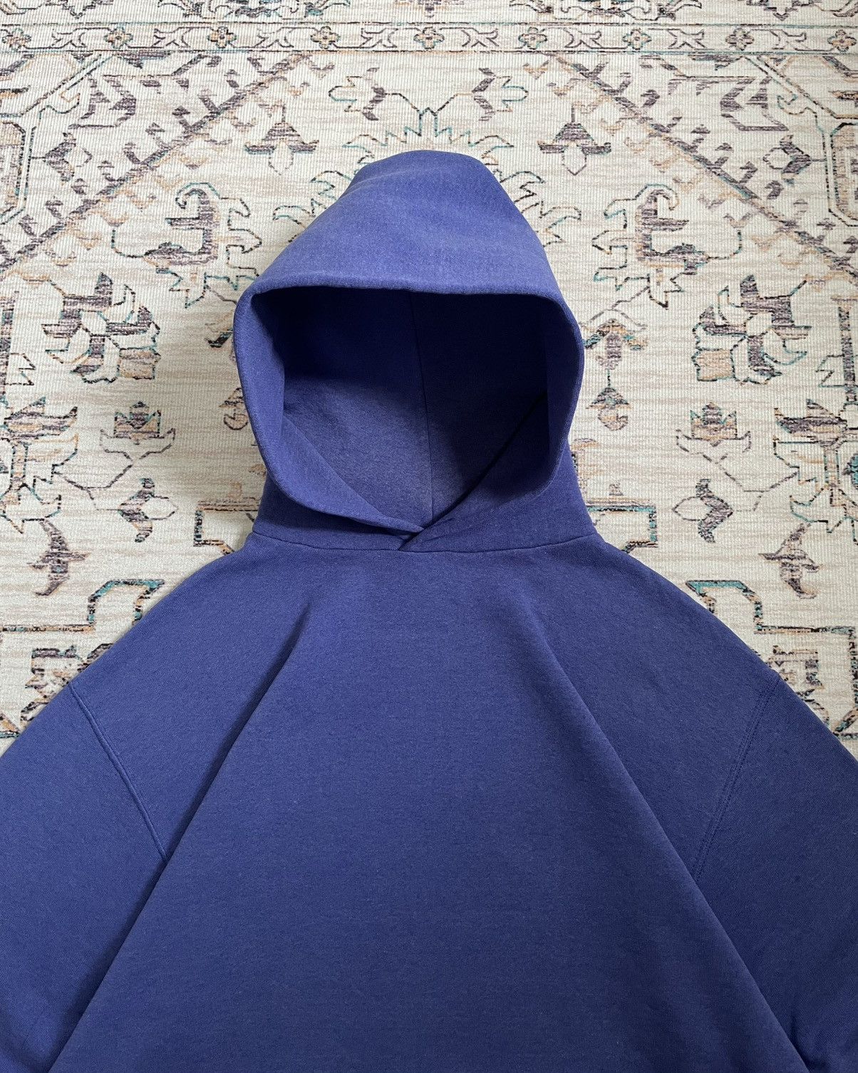Russell Athletic × Vintage Vintage 90s Royal Blue Russell Athletic Hoodie Size US L / EU 52-54 / 3 - 3 Thumbnail