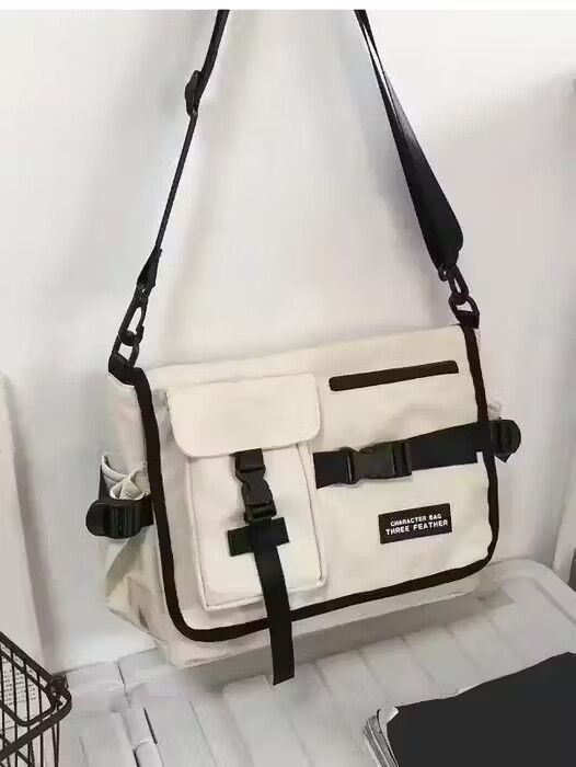 image of Cartoon Totebag With Cartoon Character in Cream, Men's