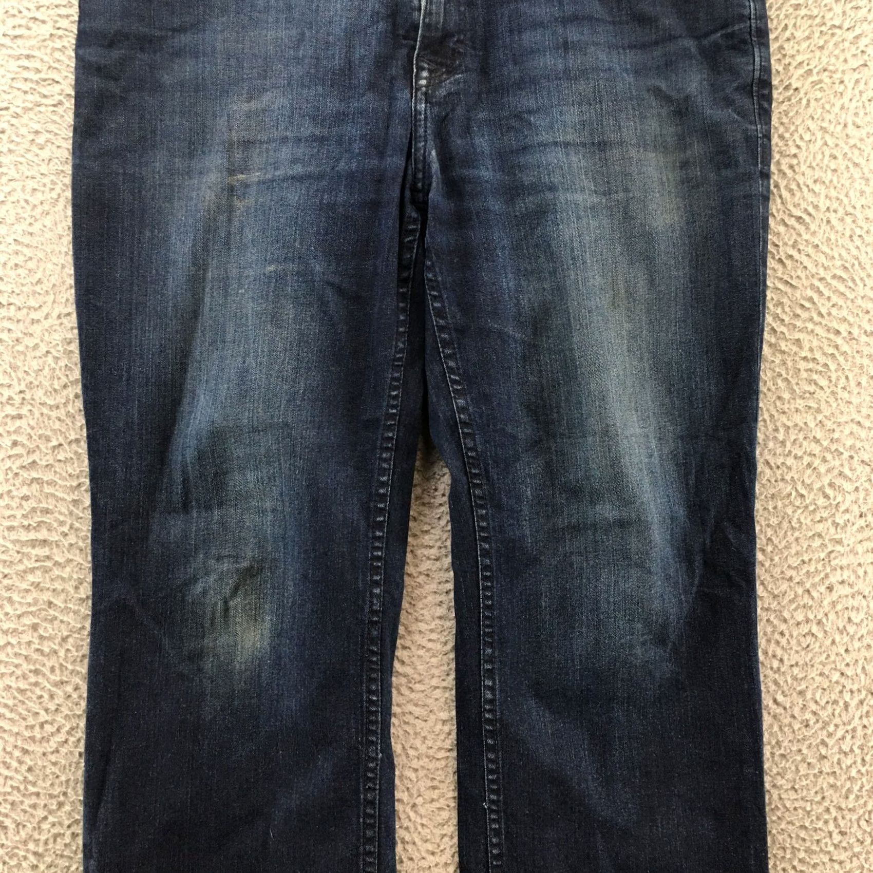 Calvin Klein Calvin Klein Jeans Mens 34/30 Straight Blue Denim Cotton Blend 5-Pocket Regular 38x29 Adults Mens Size US 34 / EU 50 - 6 Thumbnail