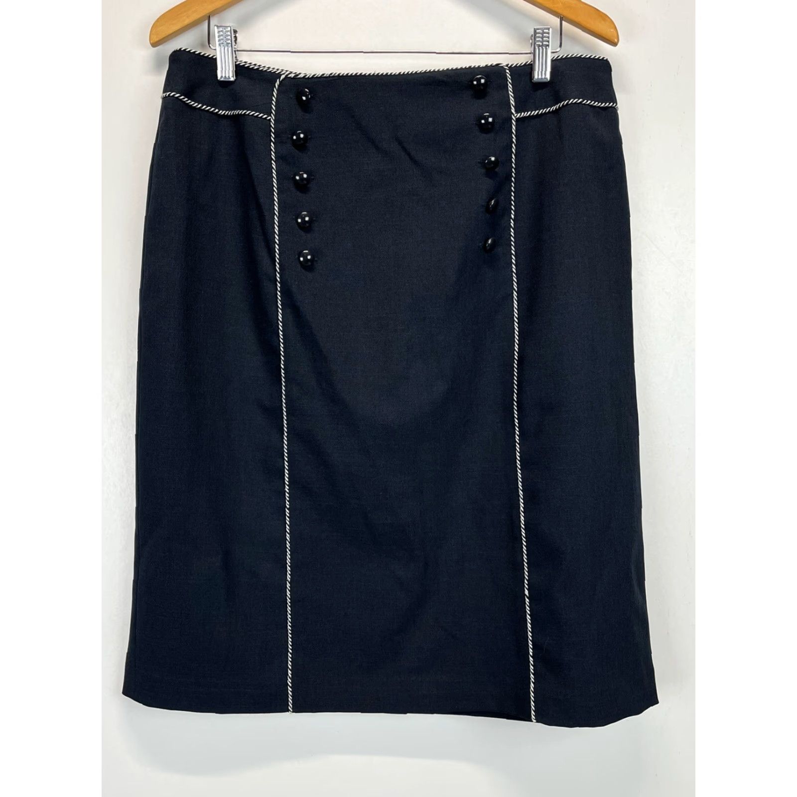 Mary McFadden Vintage Mary Mcfadden 2 Pc Skirt Suit Sz 14 Womens Navy Jacket Classic Career Power Size 36" / US 14 / IT 50 - 6 Thumbnail