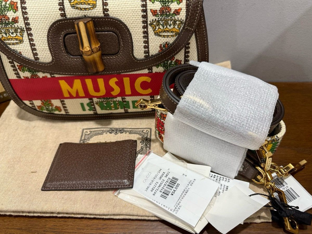Gucci Gucci 100 Centennial Music Bamboo 1947 Handle Bag Size ONE SIZE - 10 Thumbnail
