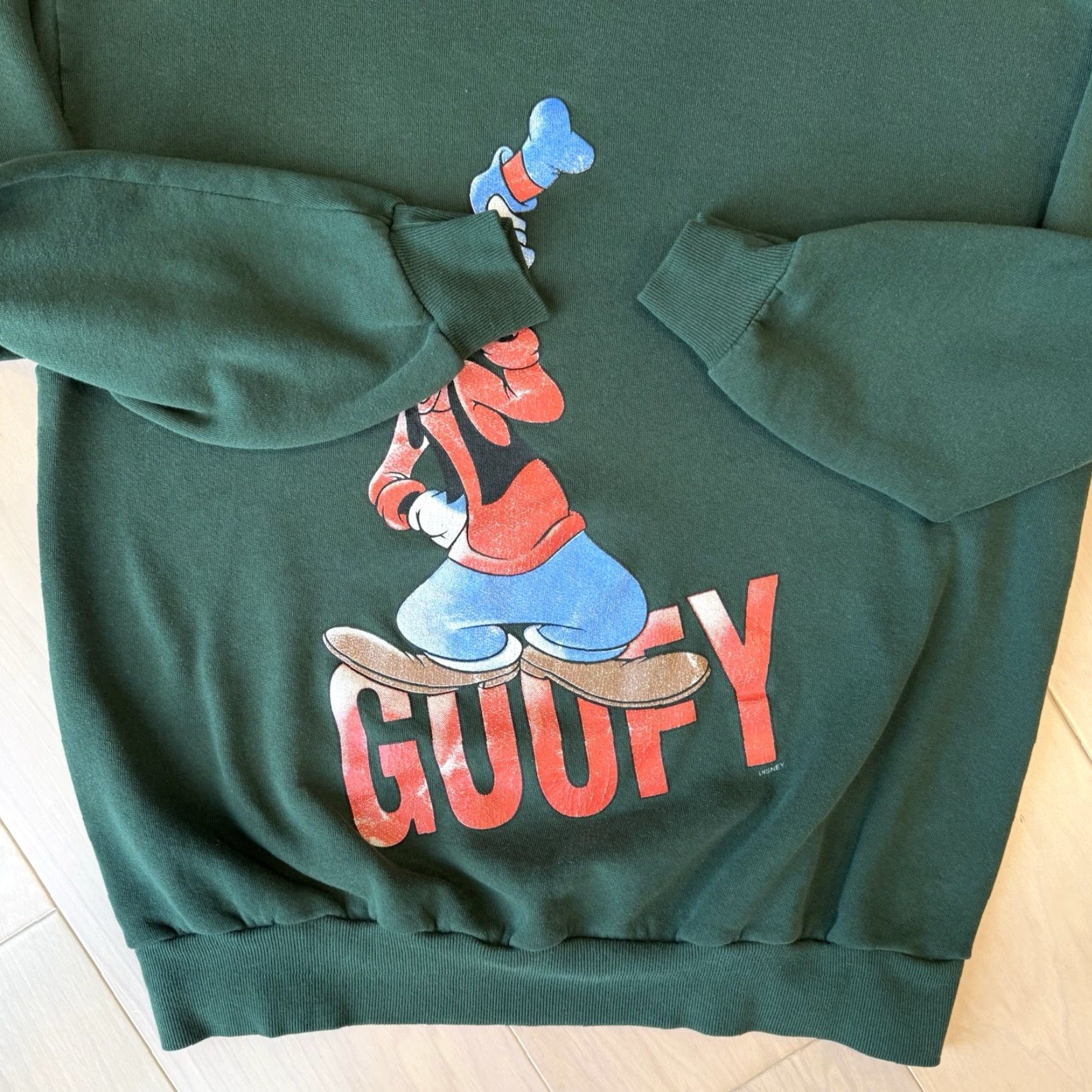Disney VINTAGE Goofy Sweatshirt Men XL Green 90s Disney Cartoon Promo Fleece Pullover Sweatshirt Shirt Logo Mens Green 90s Cartoon Disney Crew Neck Size US XL / EU 56 / 4 - 6 Thumbnail