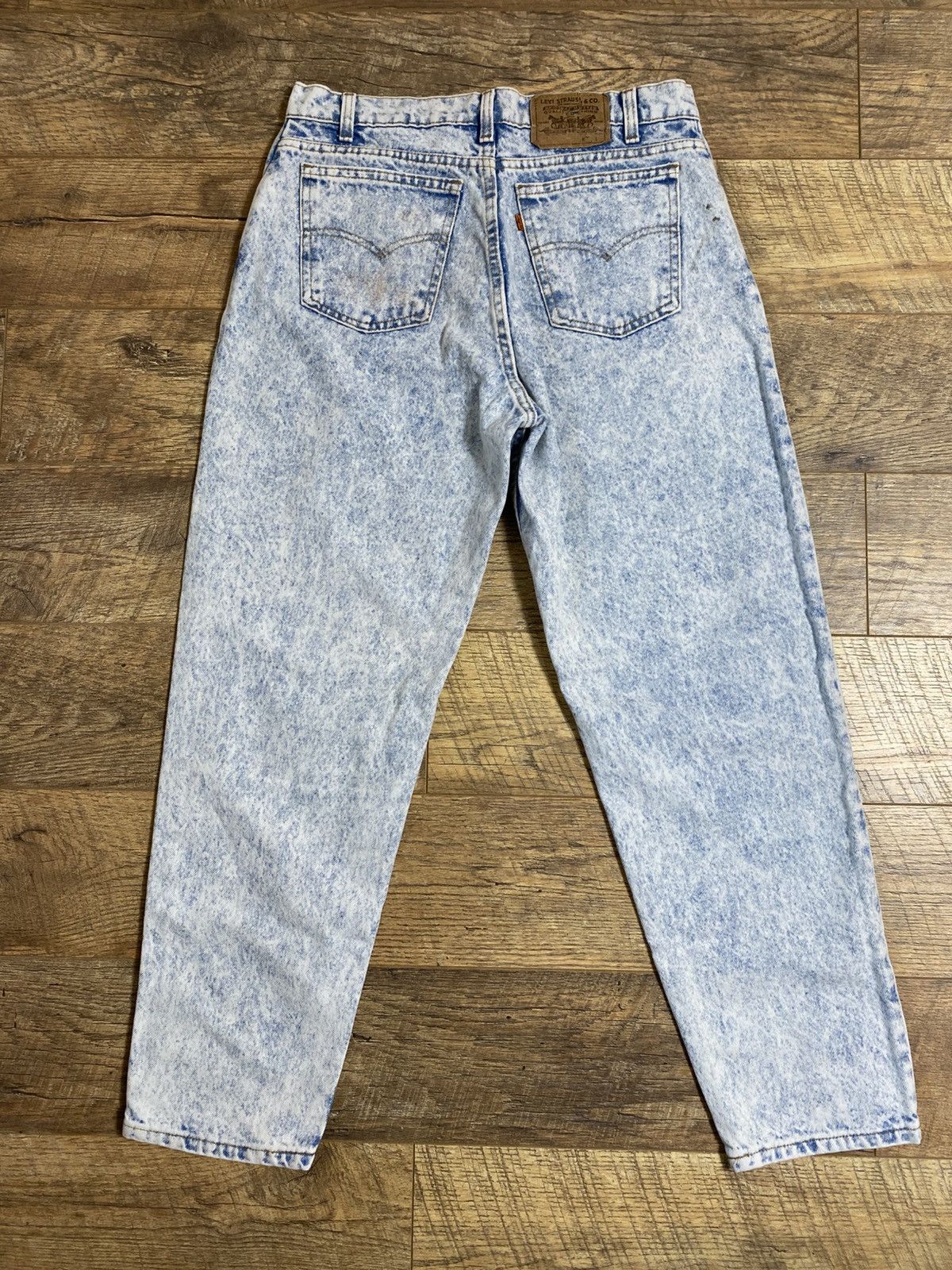 Levi's VINTAGE 80s LEVIS 550 ORANGE TAB ACID WASH JEANS MADE IN USA Size US 36 / EU 52 - 1 Thumbnail
