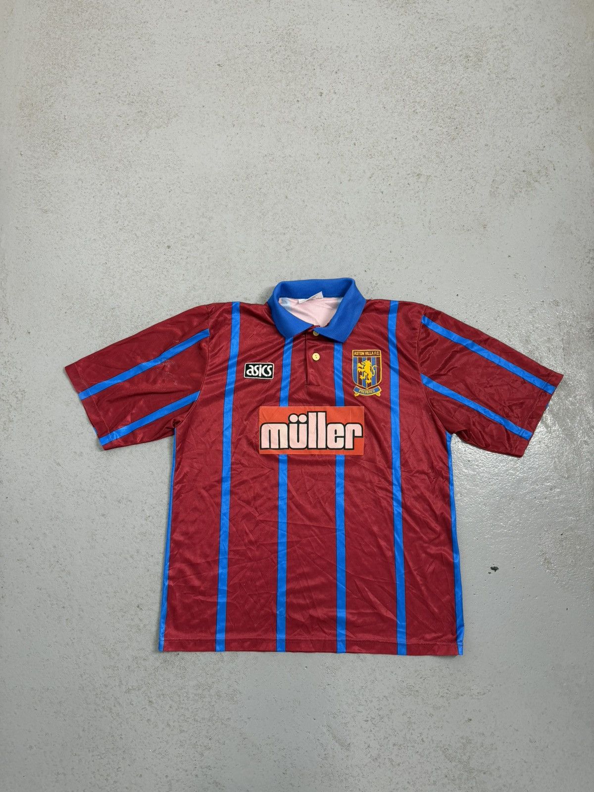 Asics Vintage 1993-1995 Asics Aston Villa Müller Soccer Jersey Size US L / EU 52-54 / 3 - 1 Thumbnail
