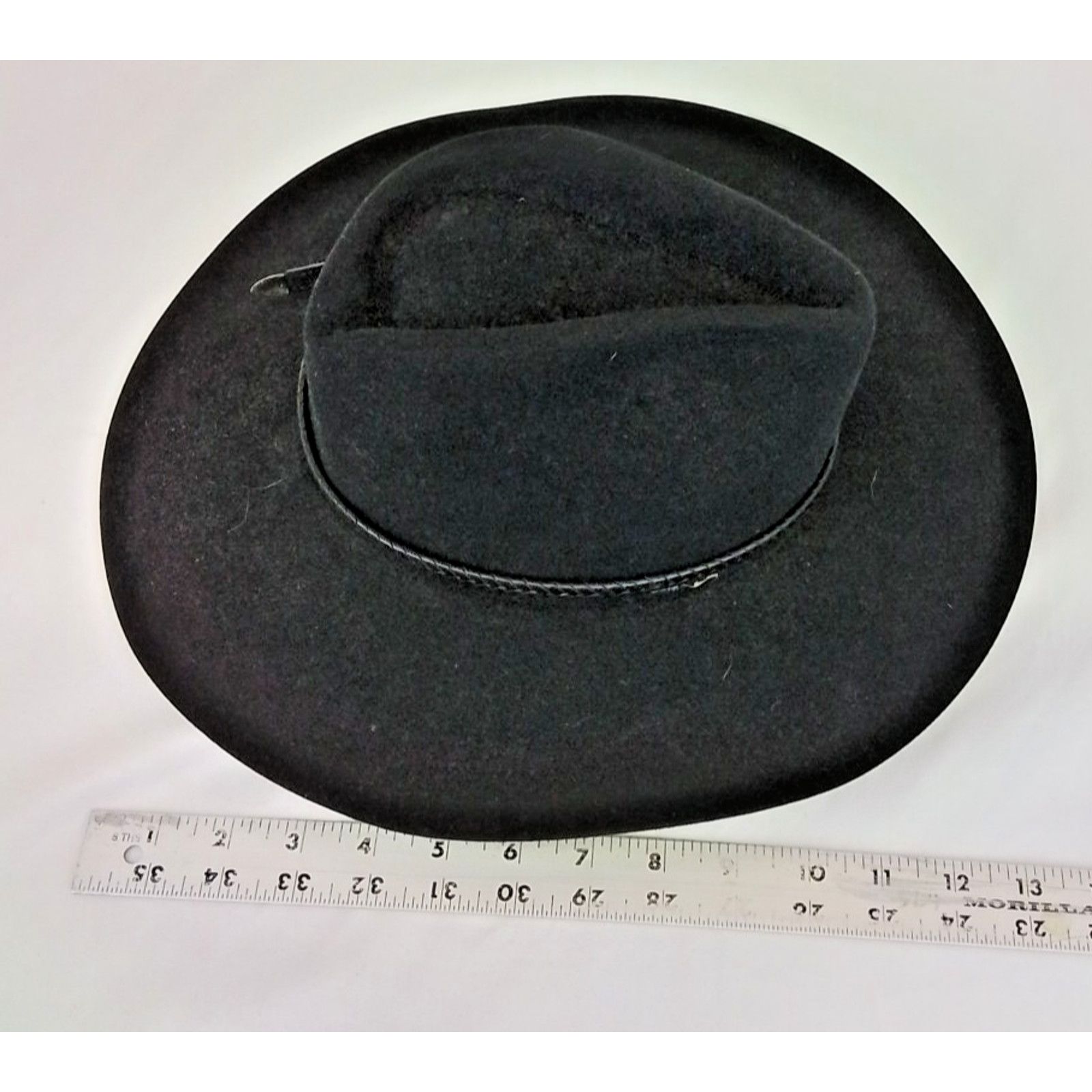 Stetson Stetson Wide Brim Hat 6 3/4 Black Felt Cowboy Hat Western Size ONE SIZE - 11 Thumbnail