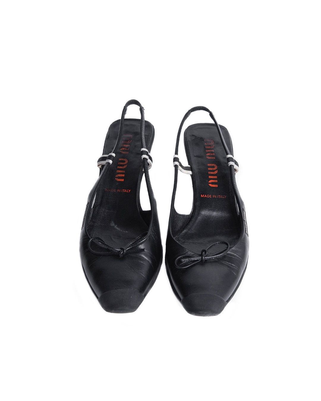 Miu Miu Miu Miu S/S2000 Leather Mules in Black Size US 7.5 / IT 37.5 - 4 Thumbnail
