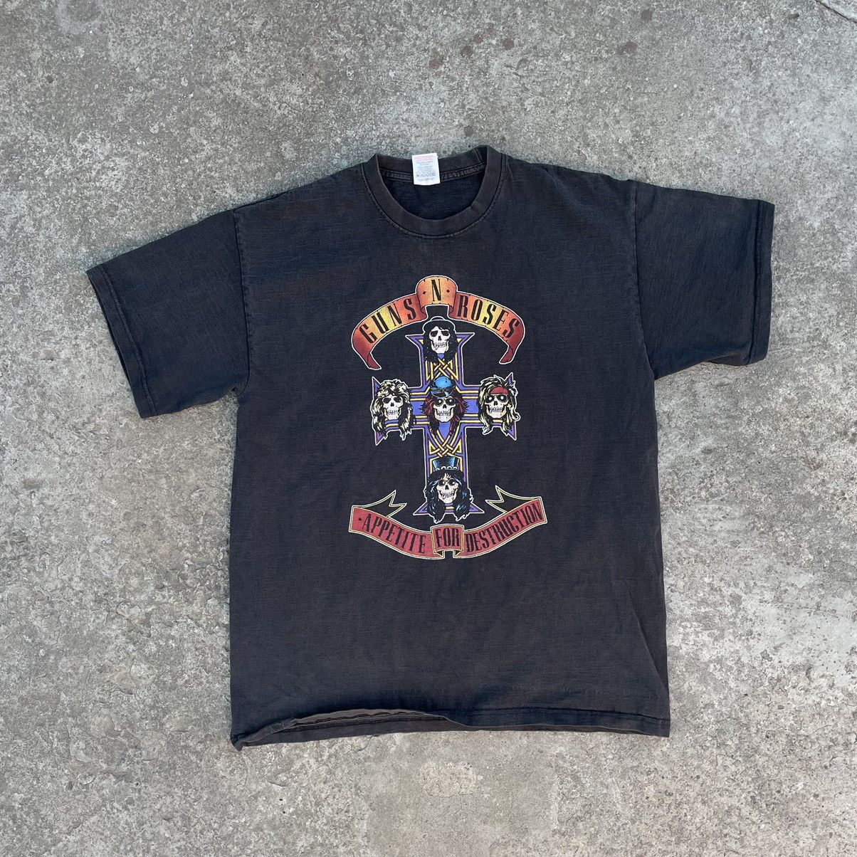 Vintage Vintage Guns N Roses T-shirts Band Tee Rock Y2K Tour 90s USA Size US L / EU 52-54 / 3 - 3 Thumbnail