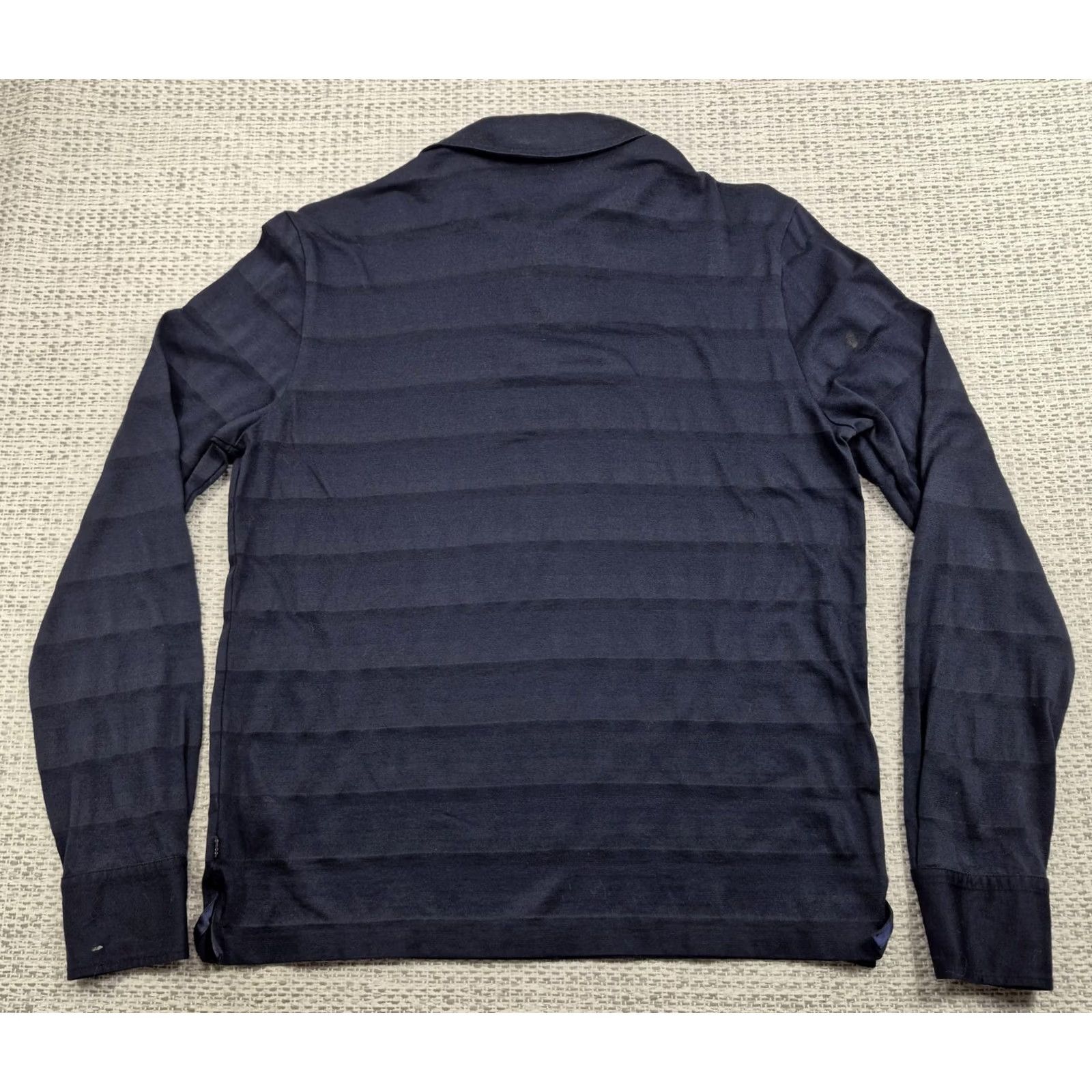 Hugo Boss HUGO BOSS Polo Shirt Mens Small Black Stripe Lightweight Knit Long Sleeve Casual Shirt Size US S / EU 44-46 / 1 - 7 Thumbnail