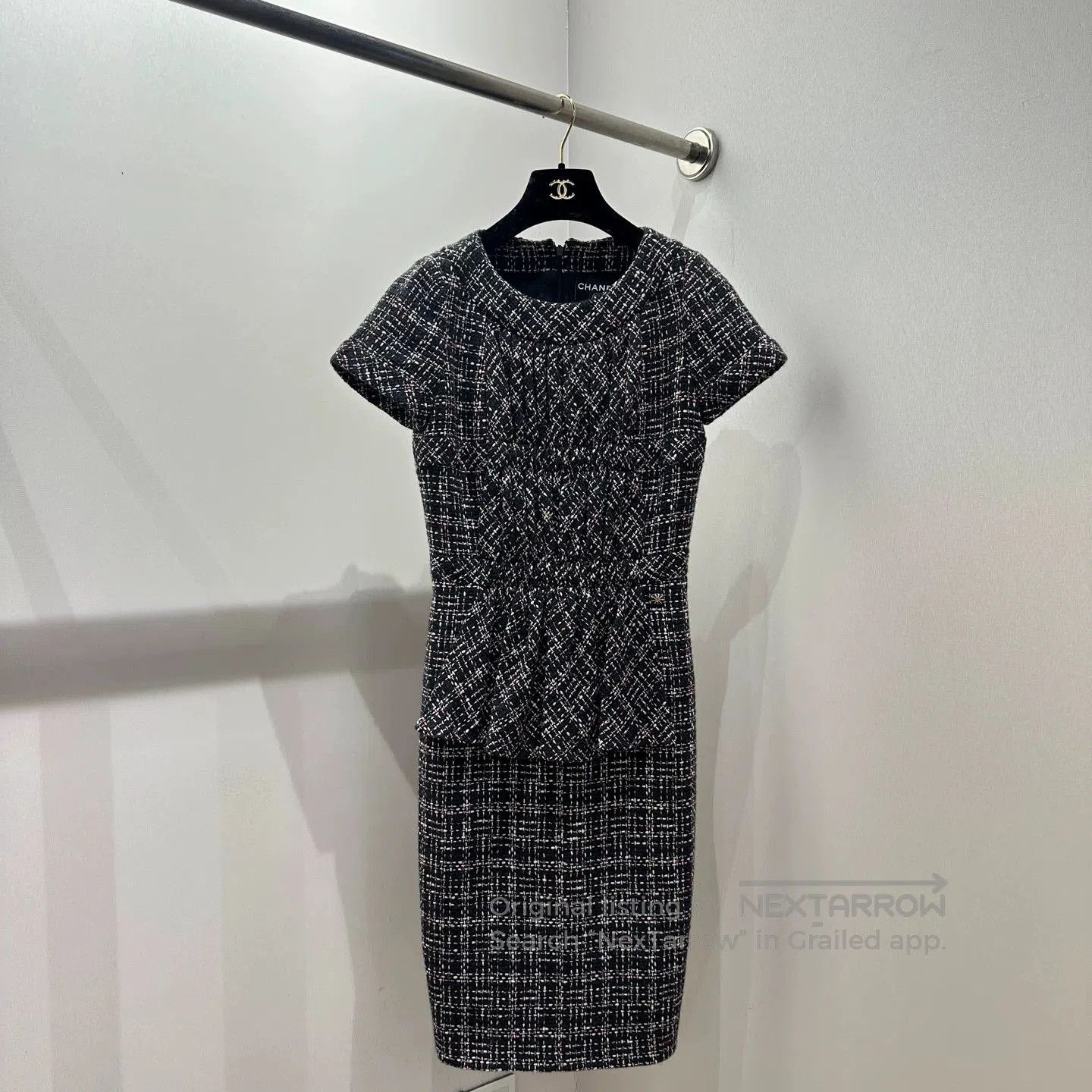Chanel Chanel feb510 Woven Wool Short-Sleeve Dress. Size XXS / US 00 / IT 34 - 1 Thumbnail