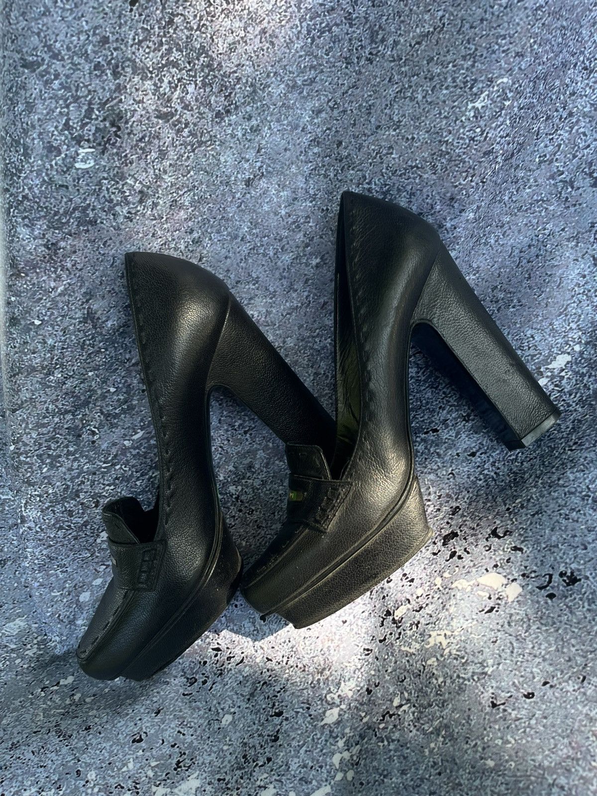 Genuine Leather RARE❗️ VERSACE MEDUSA LEATHER HEELS Boots Court Shoes Pumps Size US 7 / IT 37 - 4 Thumbnail