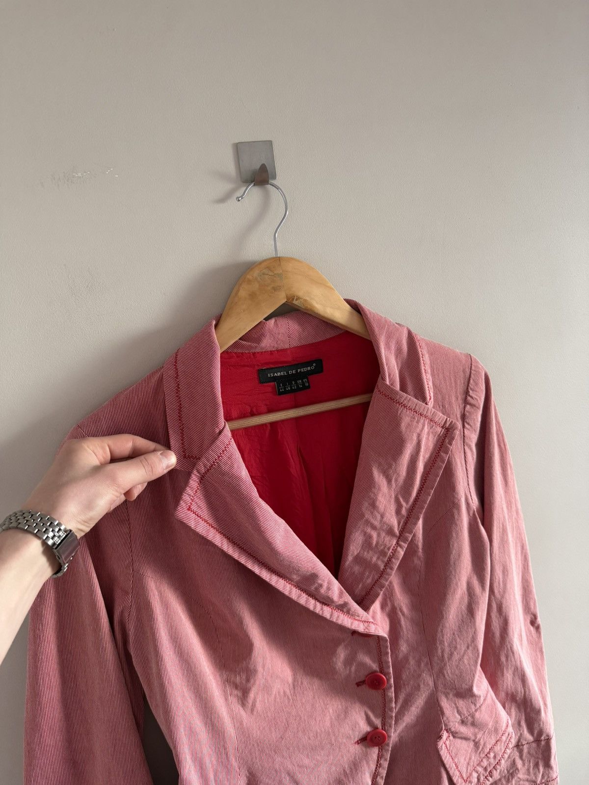 Vintage Asymmetric Tailored Blazer Pink Avant-Garde Size L / US 10 / IT 46 - 2 Thumbnail