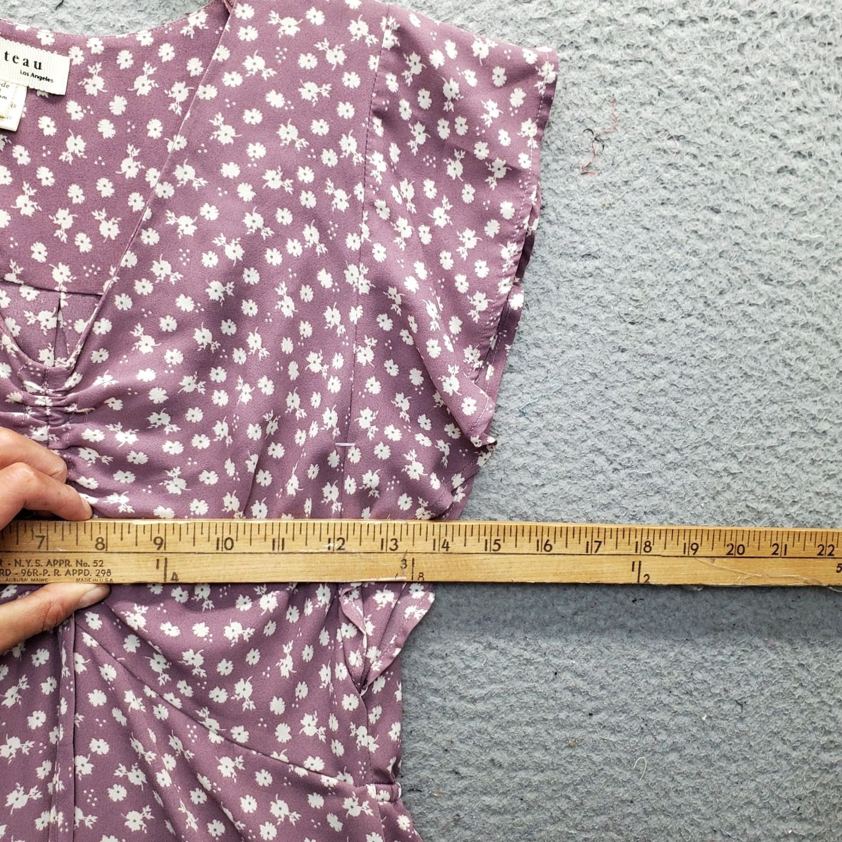 Vintage Monteau Dress Womens Small Multi Floral V-Neck Ruffle Twist Front A-Line Lined Size S / US 4 / IT 40 - 4 Thumbnail