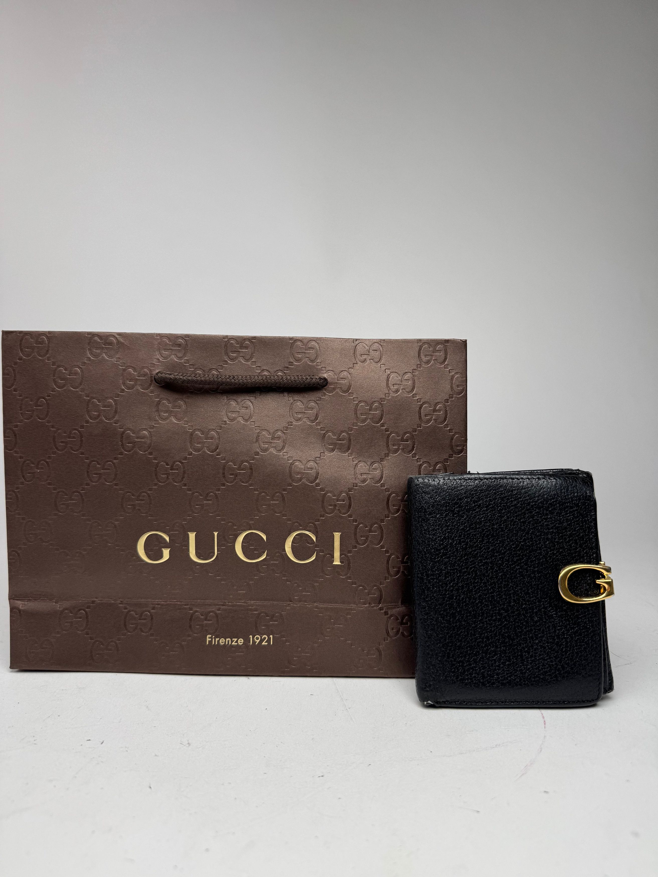 Gucci Vintage Leather Wallet Black Size ONE SIZE - 1 Thumbnail