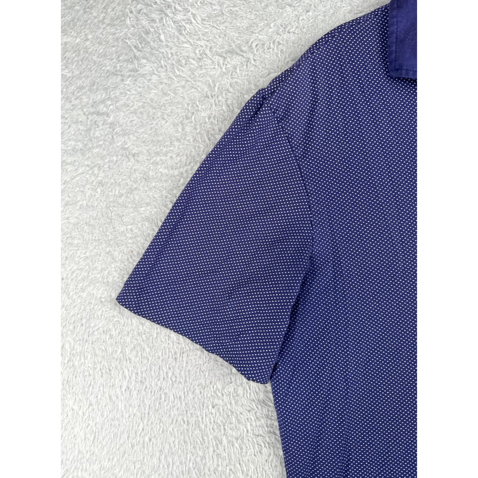 Ralph Lauren VINTAGE Ralph Lauren Polo Golf Shirt Adult L Blue Polka Dot 100% Cotton Men Slim Button Collared Size US L / EU 52-54 / 3 - 3 Thumbnail