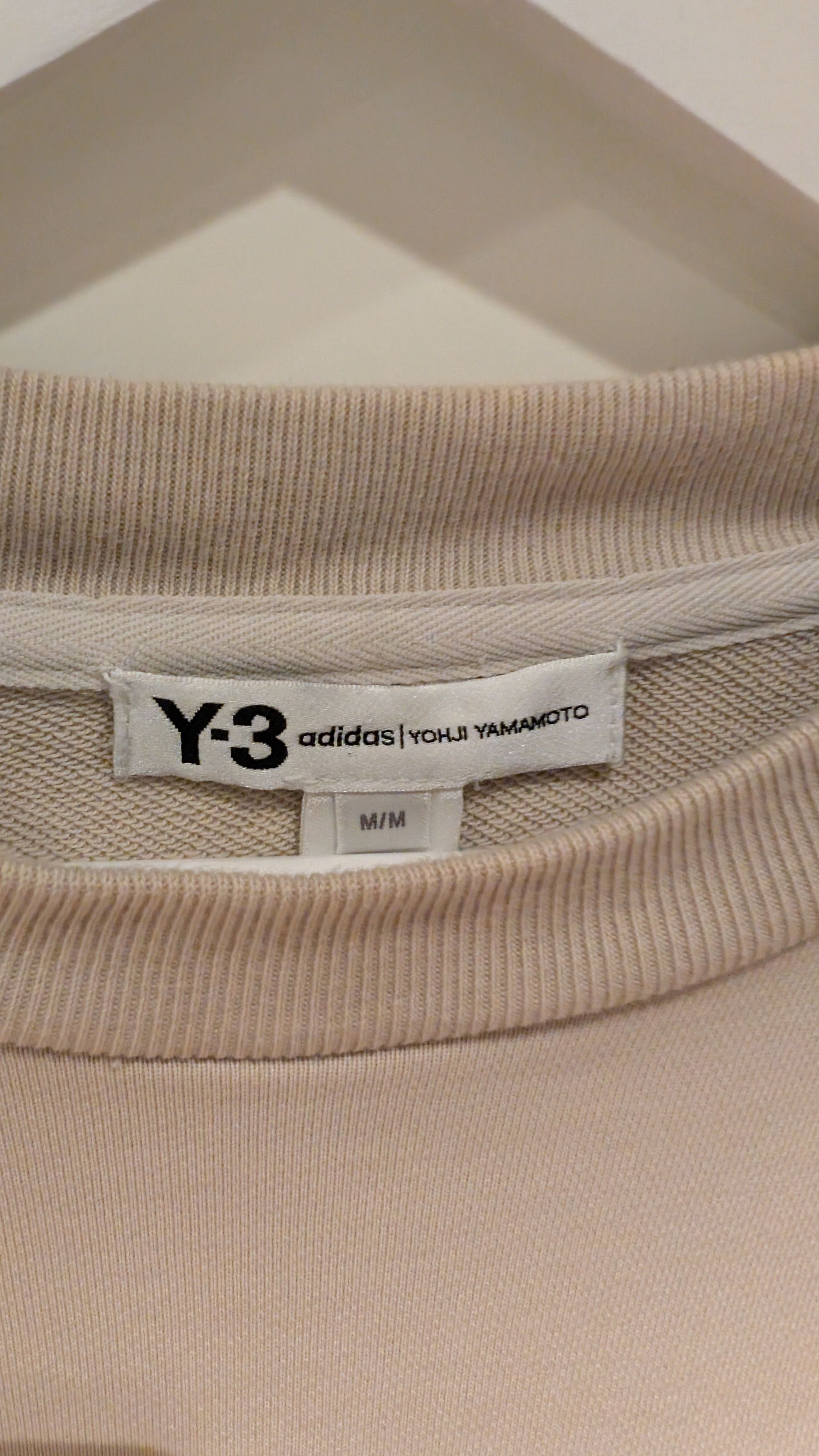 Adidas × Yohji Yamamoto Y-3 Off-White Stacked Logo Sweatshirt Size US M / EU 48-50 / 2 - 3 Thumbnail