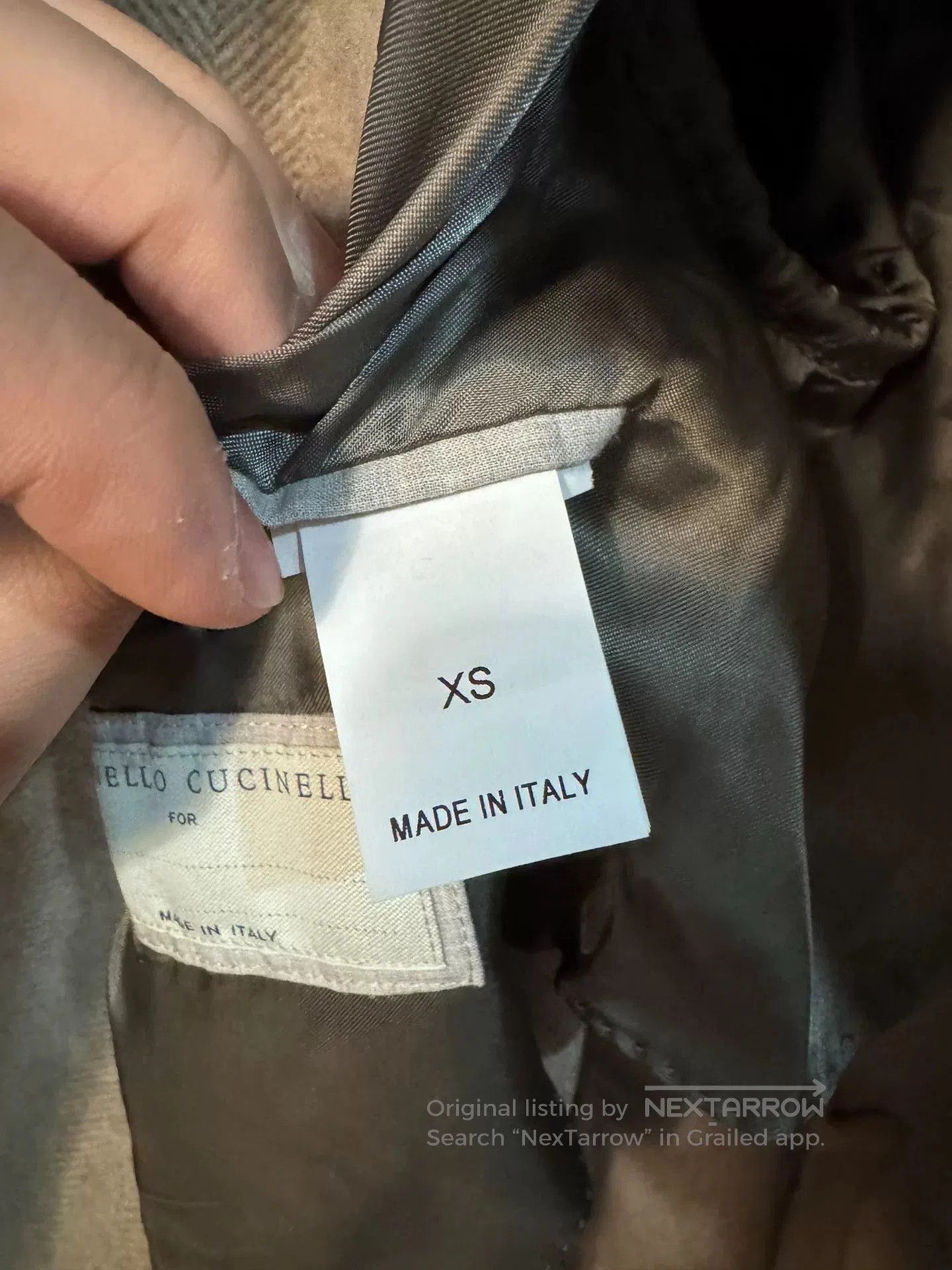 Brunello Cucinelli Brunello Cucinelli Camel Herringbone Cashmere Jacket. Size US XS / EU 42 / 0 - 4 Thumbnail