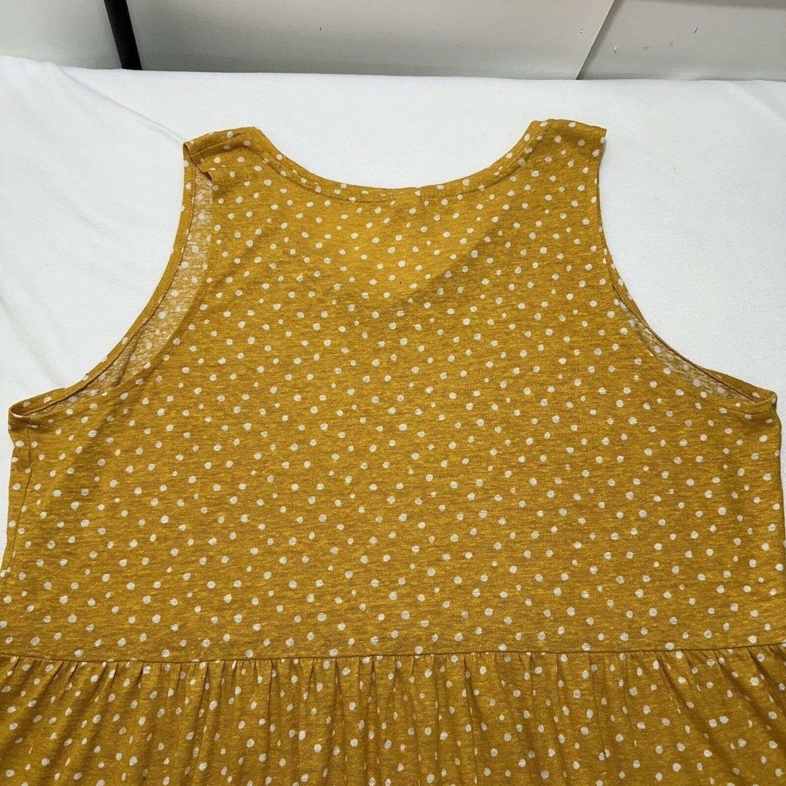 Old Navy Old Navy Women's 3X Yellow White Polka Dot Linen Tank Top Size 3XL / US 20-22 - 11 Thumbnail