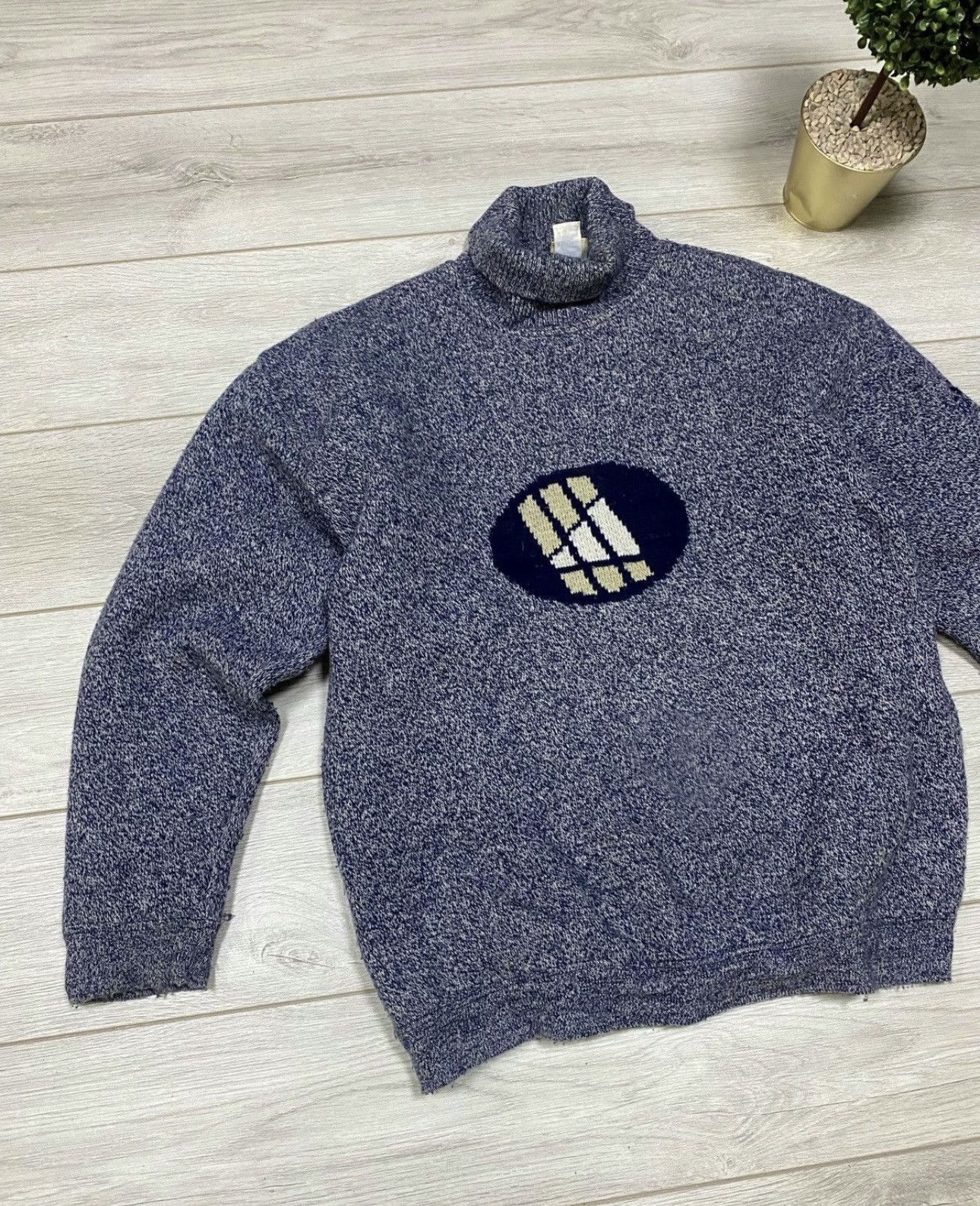 Adidas × Vintage Adidas vintage wind-stopper big logo turtle neck sweater M Size US M / EU 48-50 / 2 - 5 Thumbnail