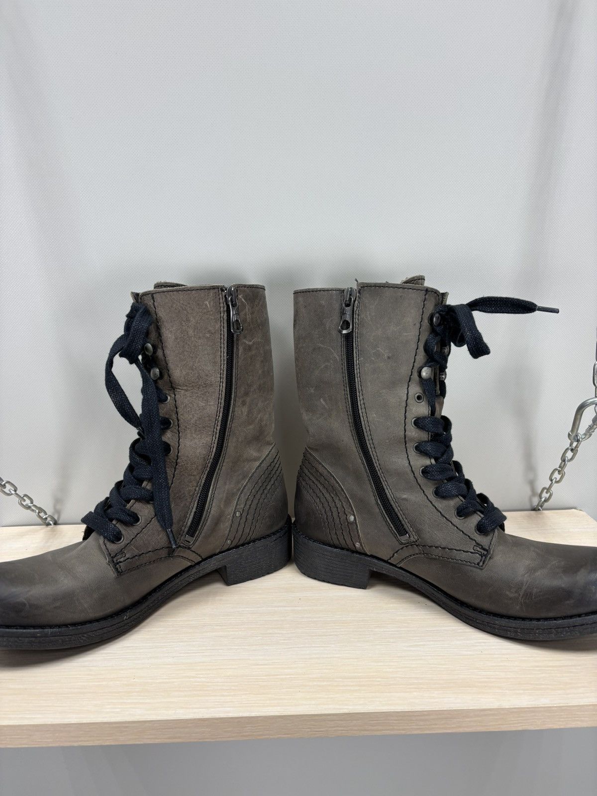 Replay Womens boots Replay Size 39 Color Gray/Brown Size US 9 / IT 39 - 8 Thumbnail