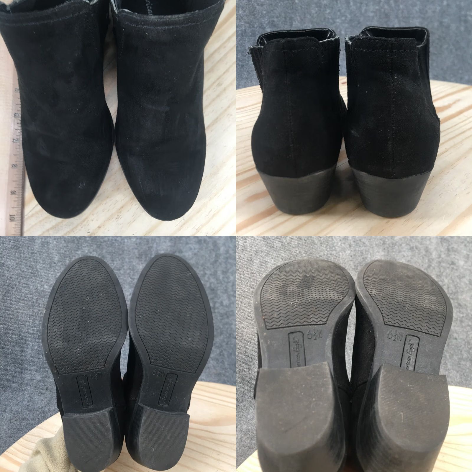 American Eagle Outfitters American Eagle Boots Womens 6.5 W Casual Heels Ankle Bootie Black Faux Suede Bootie Womens 6.5 W Black Faux Suede Size US 7 / IT 37 - 8 Thumbnail