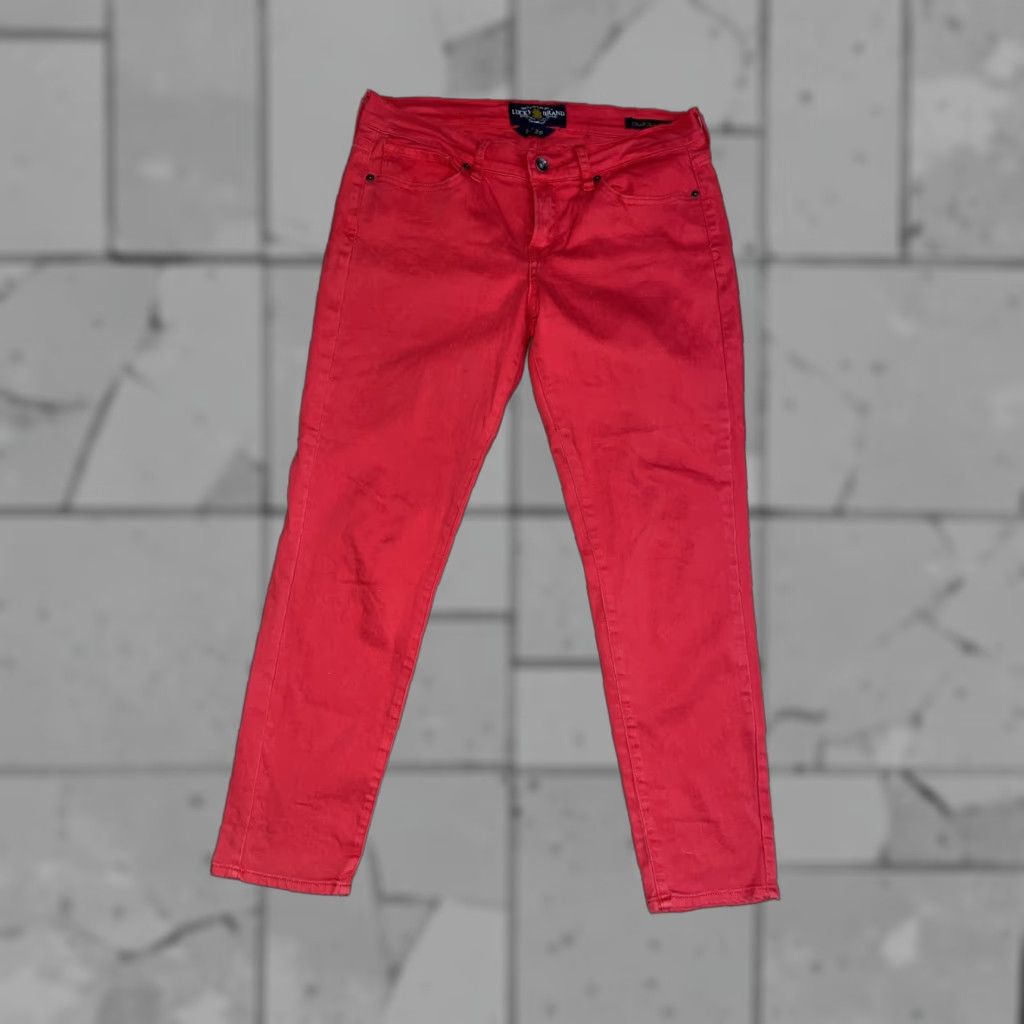 Lucky Brand Lucky Brand Charlie Capri Jeans Red 8x29 Womens Size 8 Capri MPN 8X29 Size 30" / US 8 / IT 44 - 1 Thumbnail