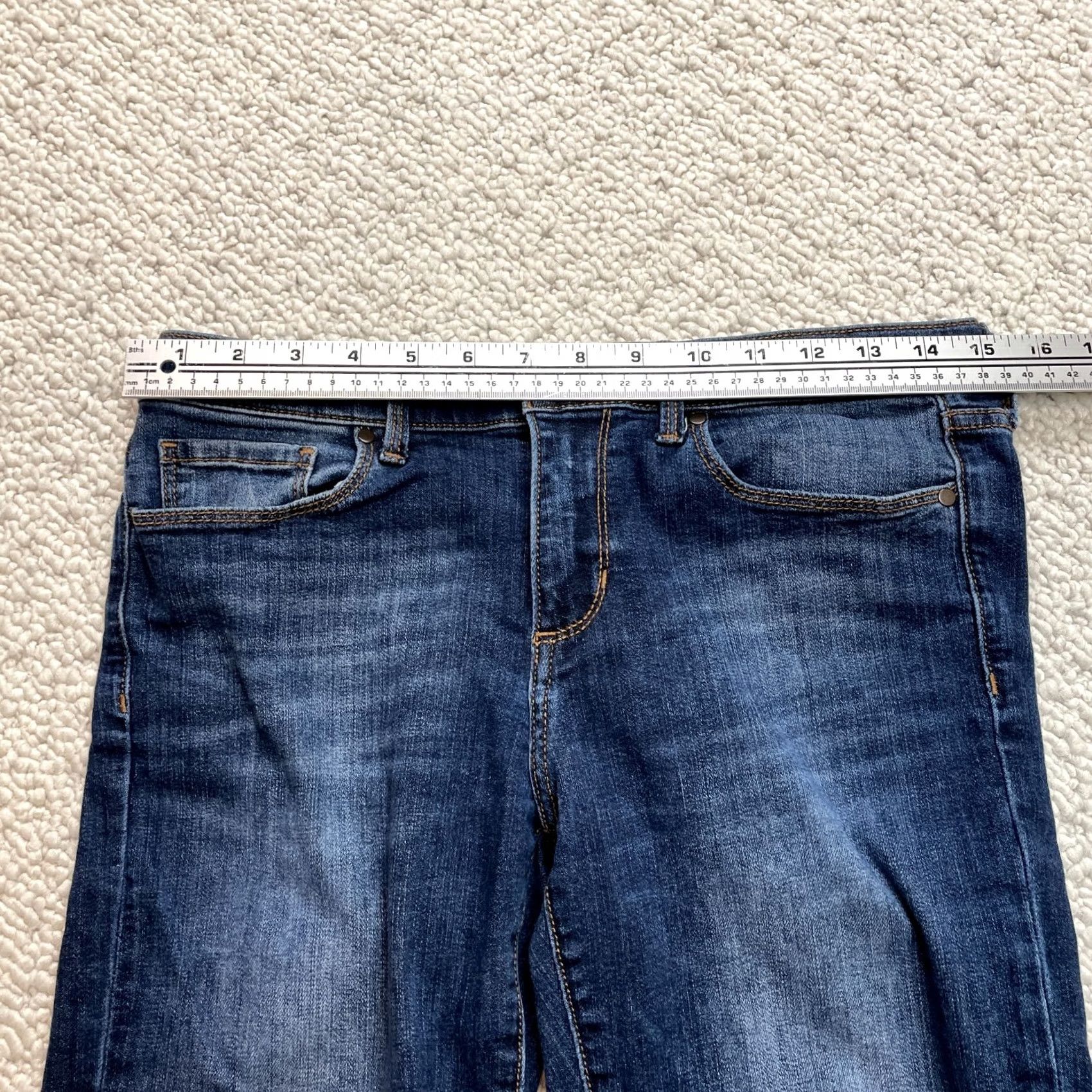 Banana Republic VINTAGE Banana Republic Premium Denim Skinny Solid Mid Rise Blue Jeans Ladies 30x30.5 Size 30" / US 8 / IT 44 - 5 Thumbnail