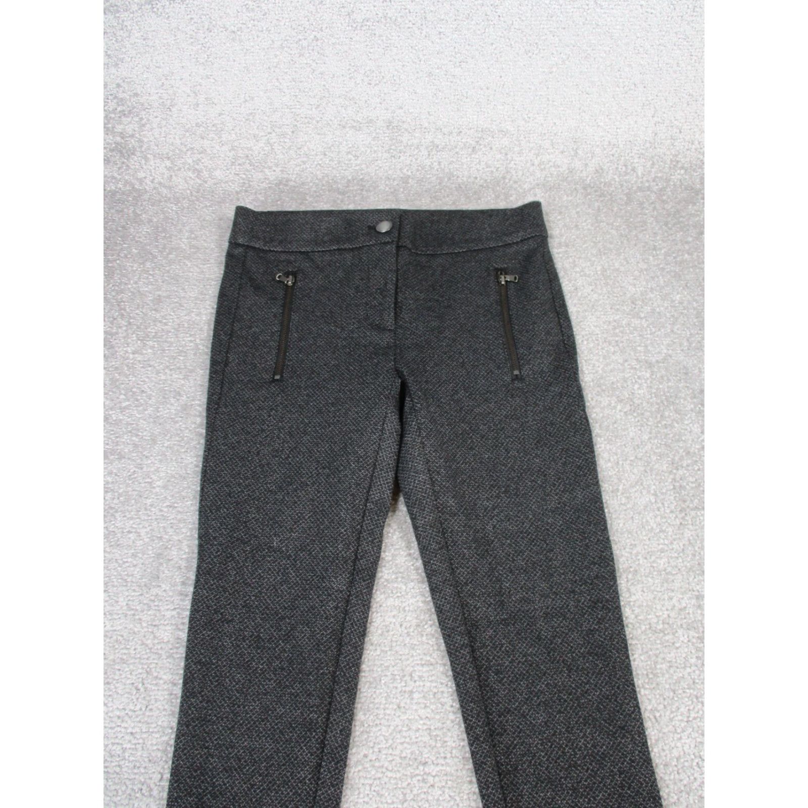 Loft VINTAGE LOFT Pants Womens 0 Dark Gray Zip Pockets Skinny NEW Size 25" / US 0 / IT 36 - 2 Thumbnail