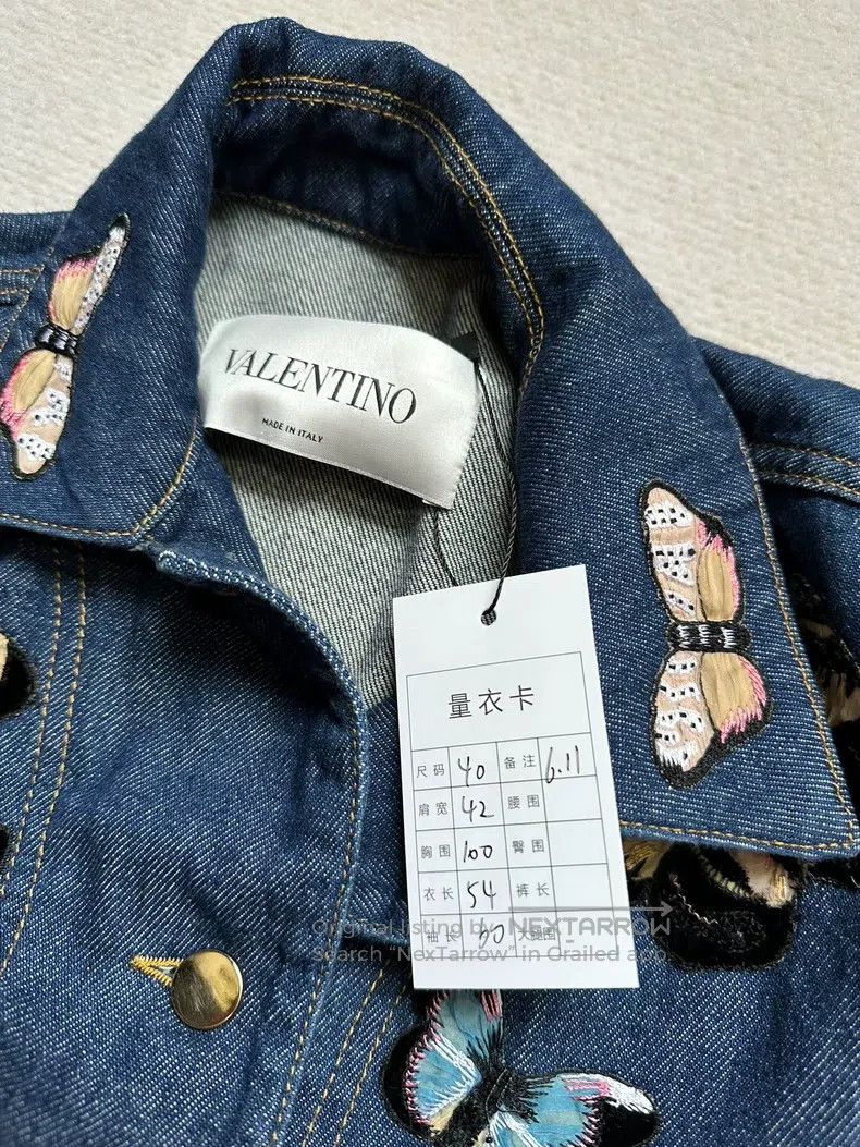 Other Valentino Butterfly embroidered denim jacket Size S / US 4 / IT 40 - 8 Thumbnail