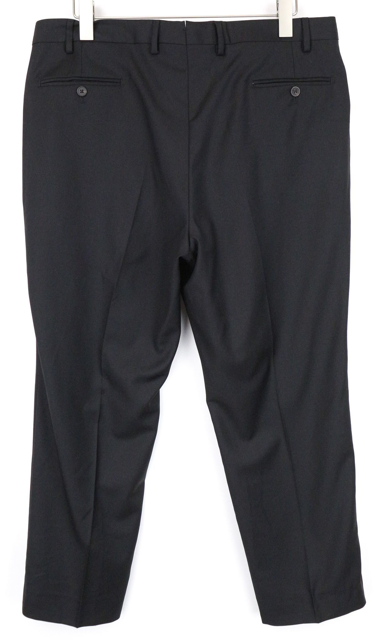 Suitsupply BRESCIA UK40R Black Slim Wool Twill Trousers 74193 Size 40R - 2 Thumbnail