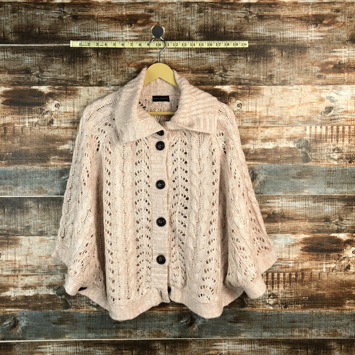 Homespun Knitwear × Japanese Brand Putietal Pink Cloaks Knitwear #A2292 Size US L / EU 52-54 / 3 - 1 Thumbnail