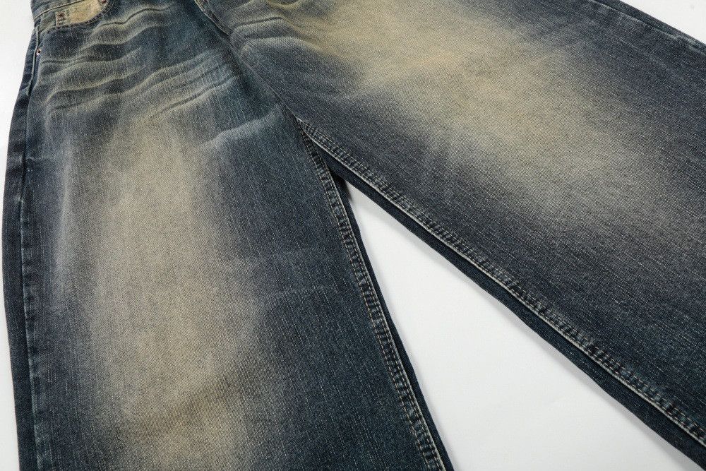 Vintage Men's casual distressed vintage gradient washed denim jeans Size US 32 / EU 48 - 4 Thumbnail