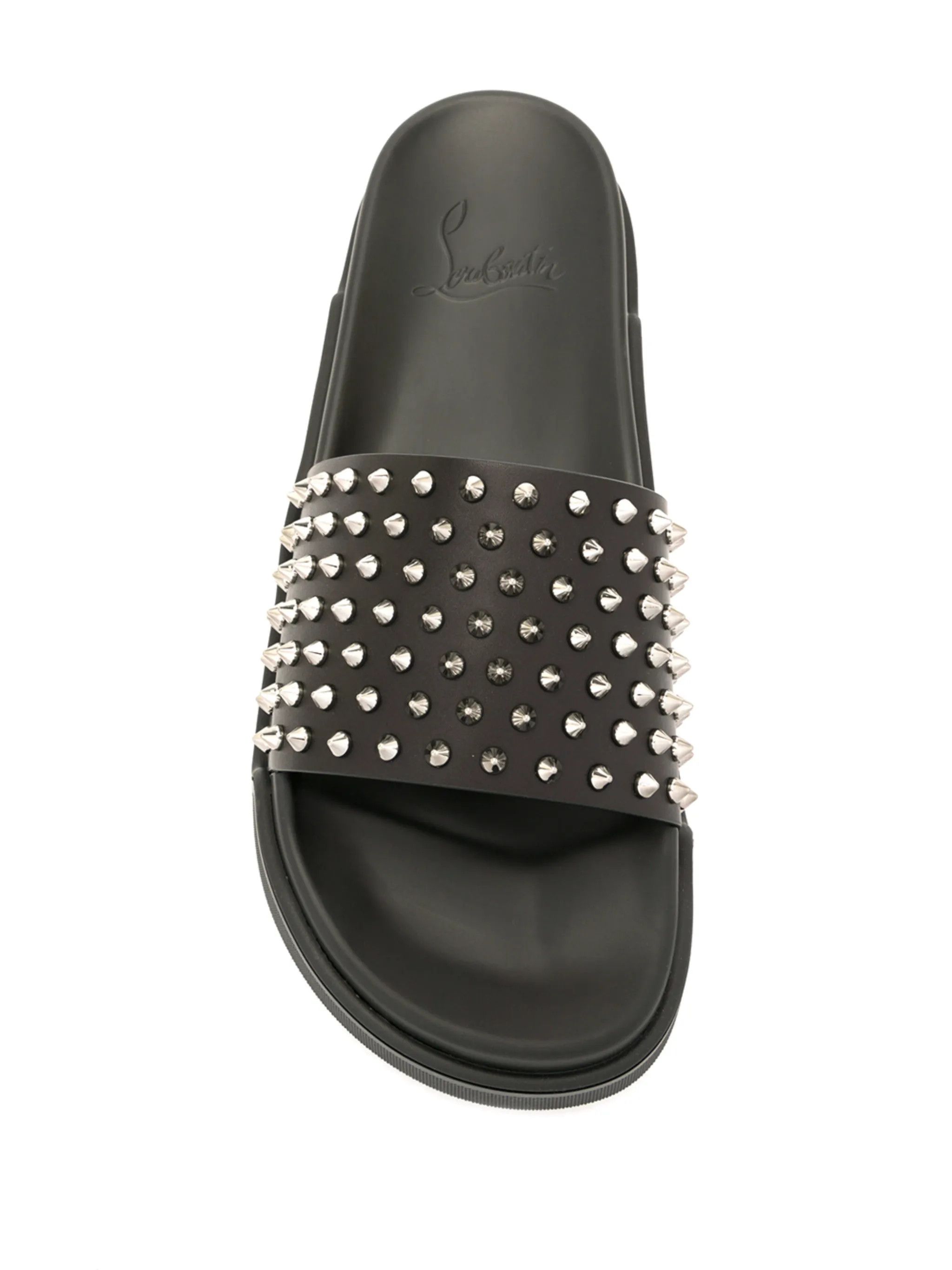Christian Louboutin o1s1wg110225 Slides in Black Size US 12 / EU 45 - 3 Thumbnail