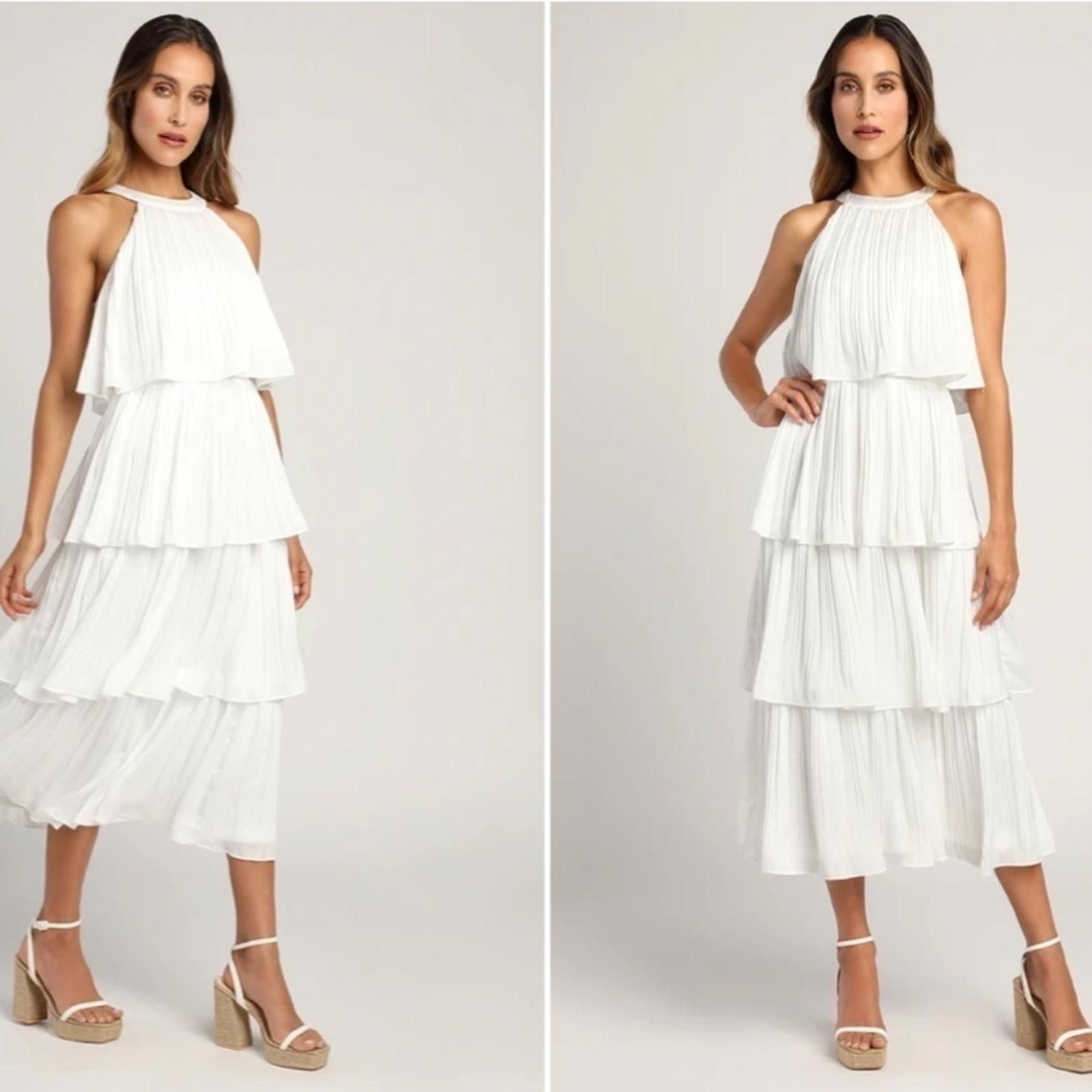 Lulus LULU's Wedding Bridal Shower Honeymoon Midi Dress Size S / US 4 / IT 40 - 1 Thumbnail