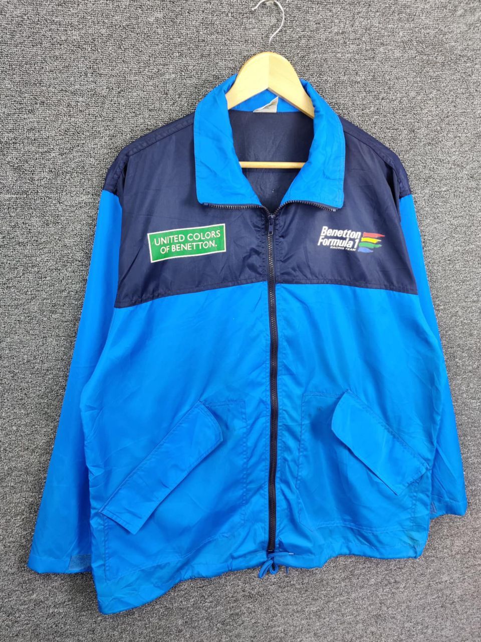 Benetton Vintage Benetton Formula 1 Big Logo Coach Jacket Size US XL / EU 56 / 4 - 6 Thumbnail