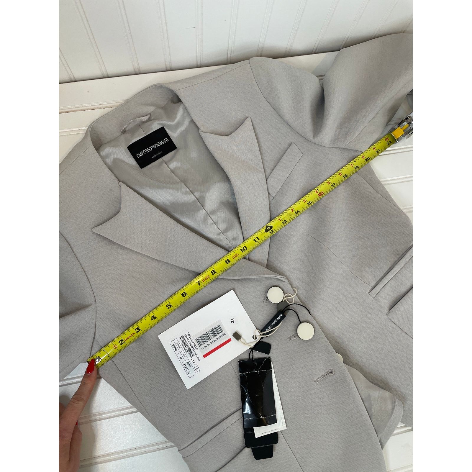 Emporio Armani Emporio Armani Gray Blazer Corpcore Office Corporate 12 Size XL / US 12-14 / IT 48-50 - 3 Thumbnail